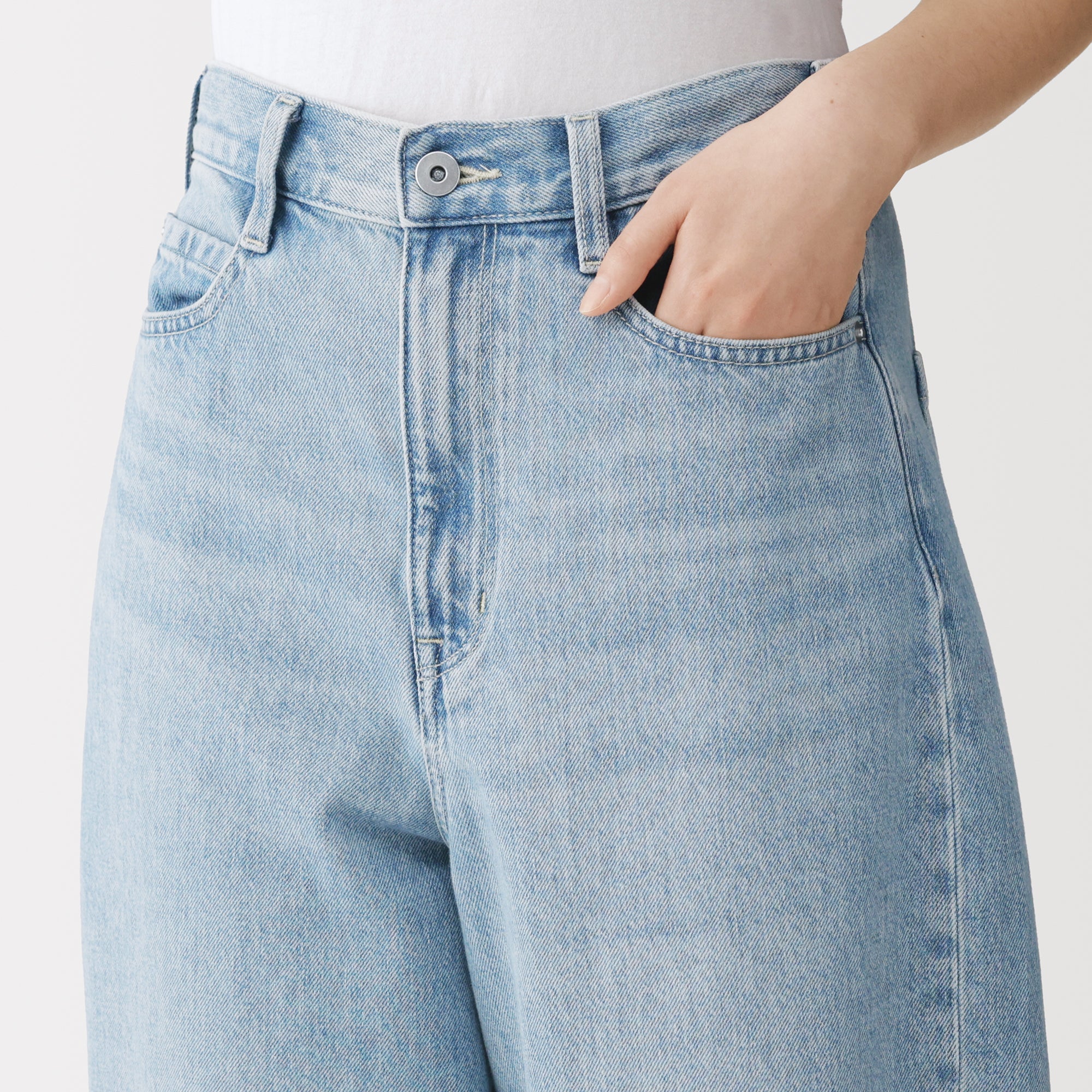 Kapok Blend Denim Cocoon Pants