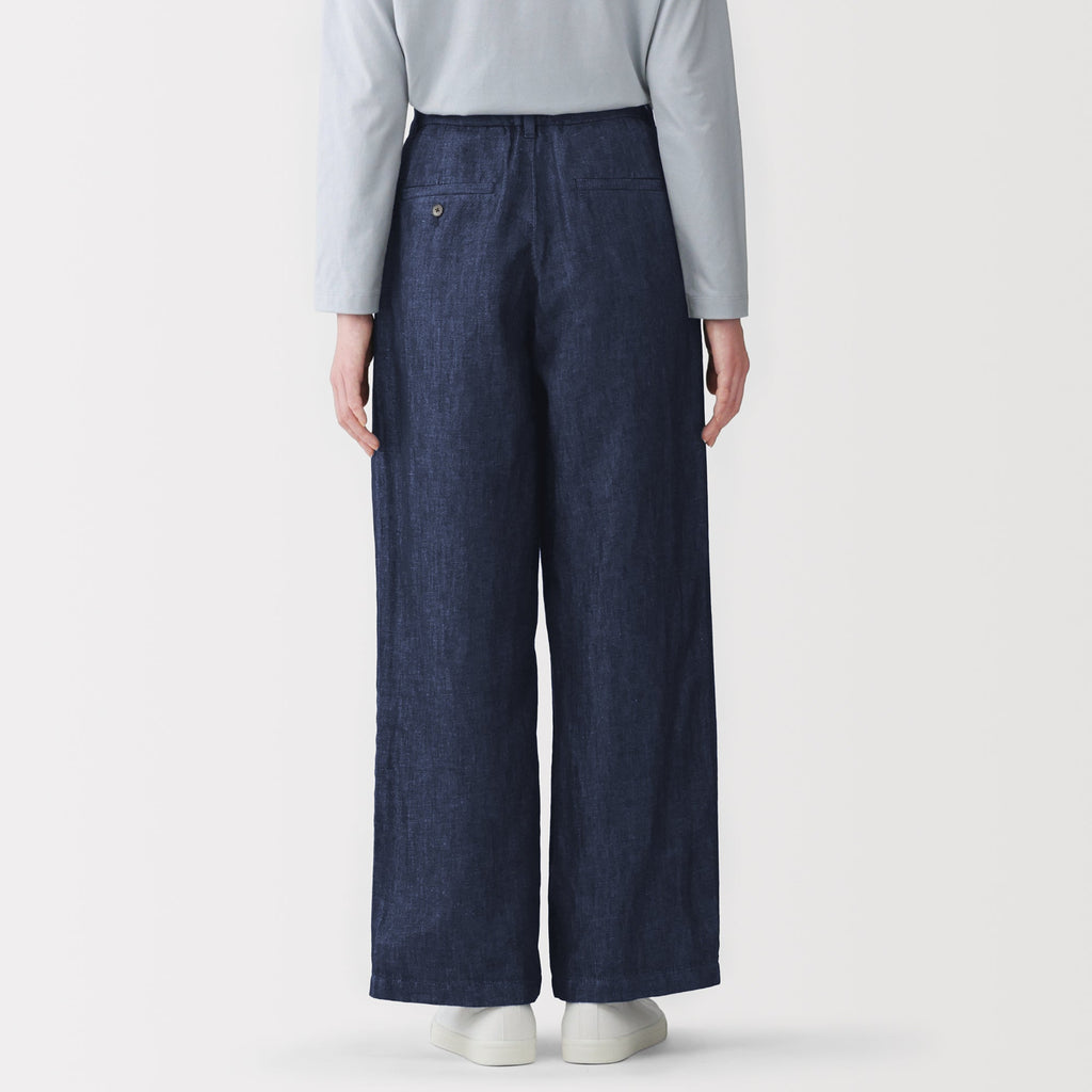 Hemp Blend Denim Straight Pants