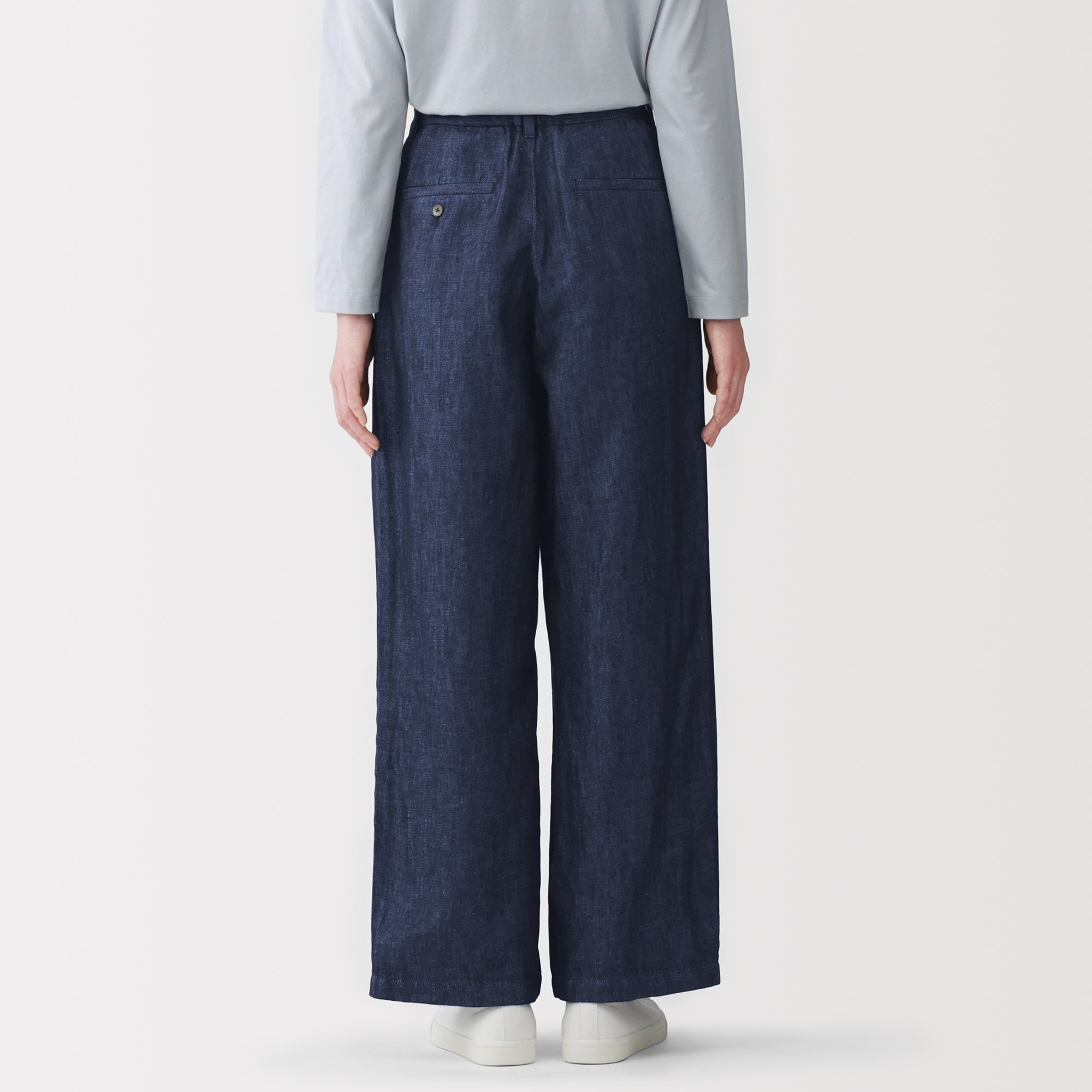 Hemp Blend Denim Straight Pants