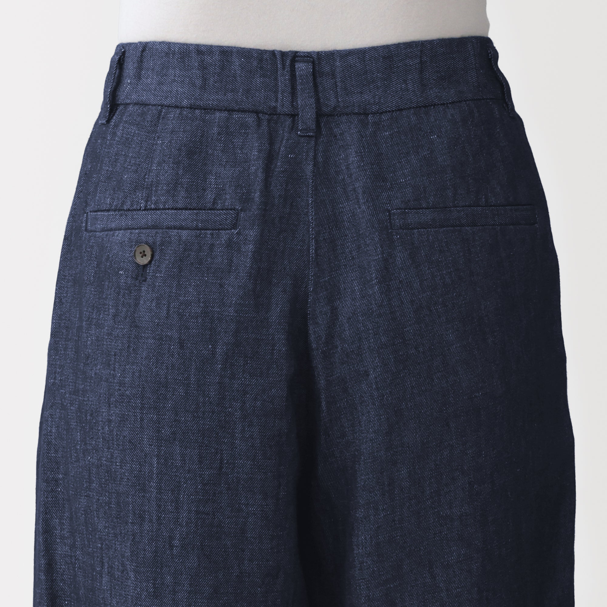 Hemp Blend Denim Straight Pants