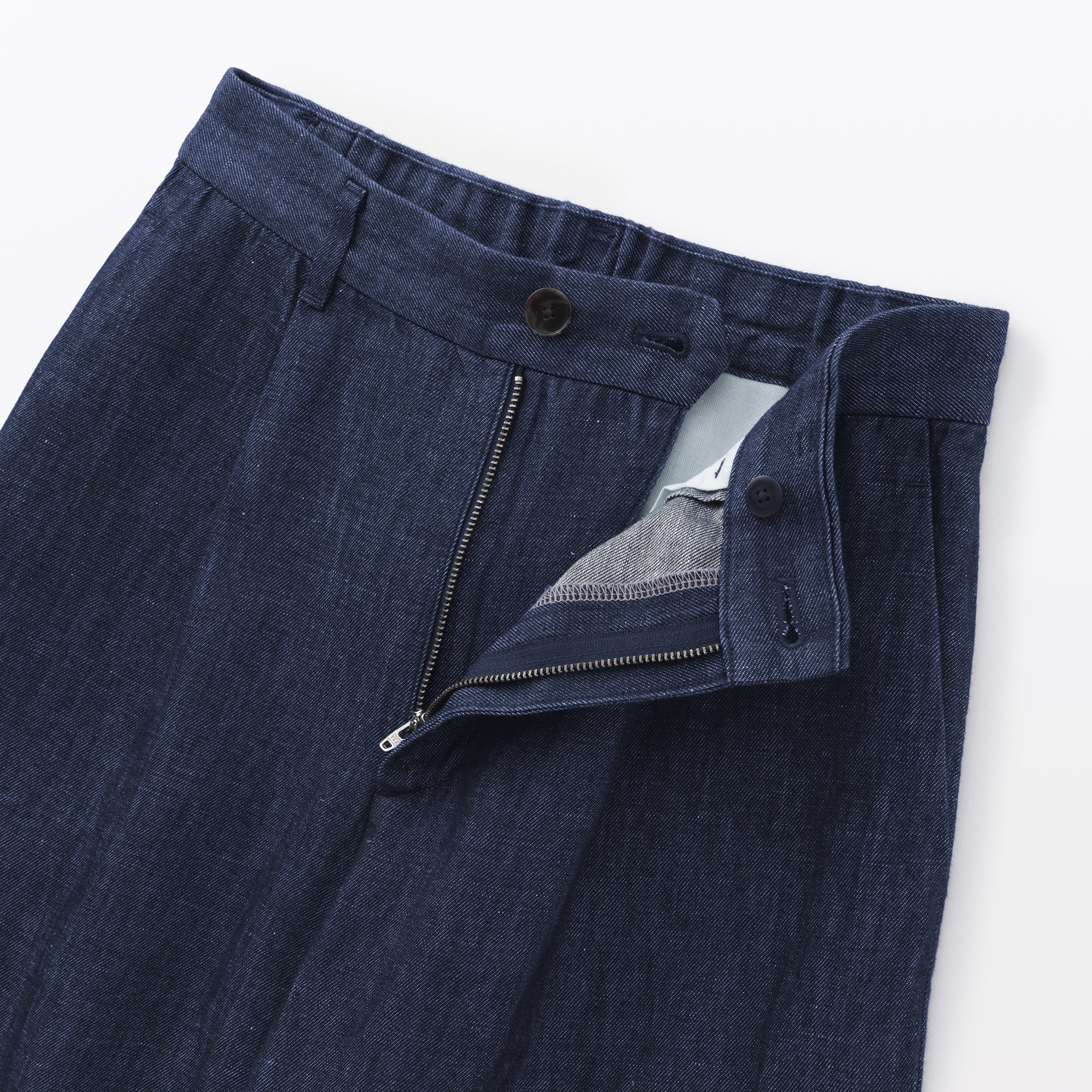 Hemp Blend Denim Straight Pants