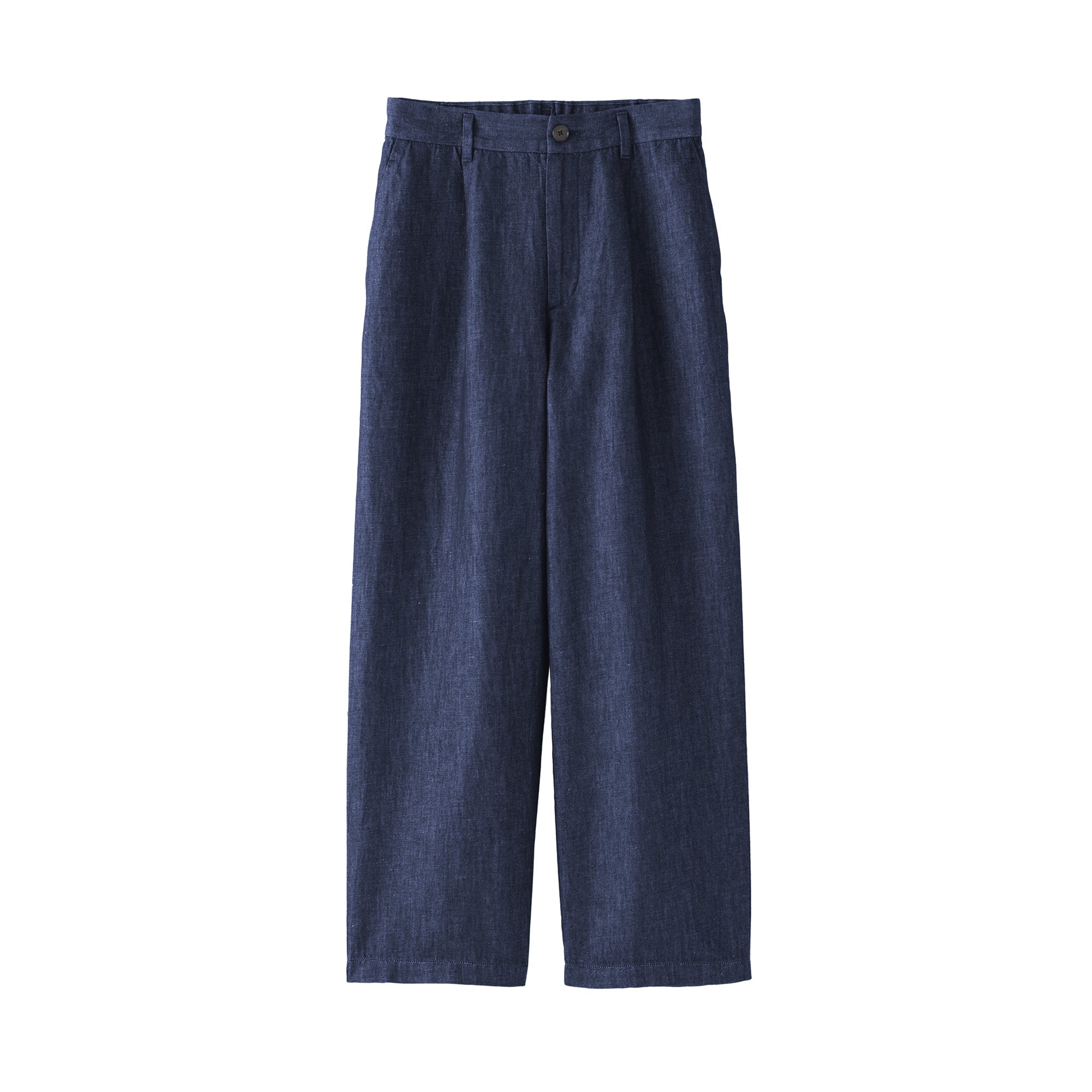 Hemp Blend Denim Straight Pants