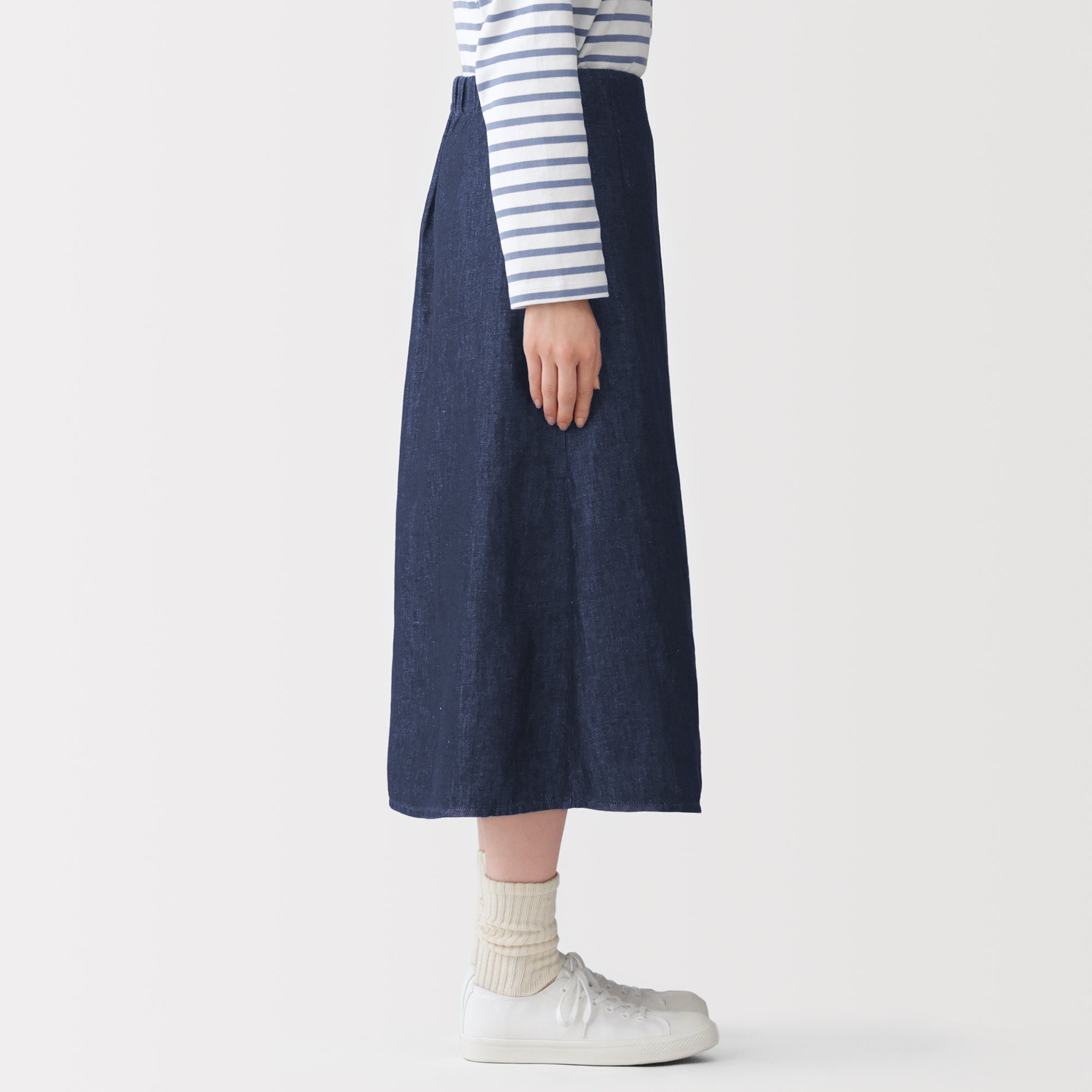 Hemp Blend Denim Wrap Skirt