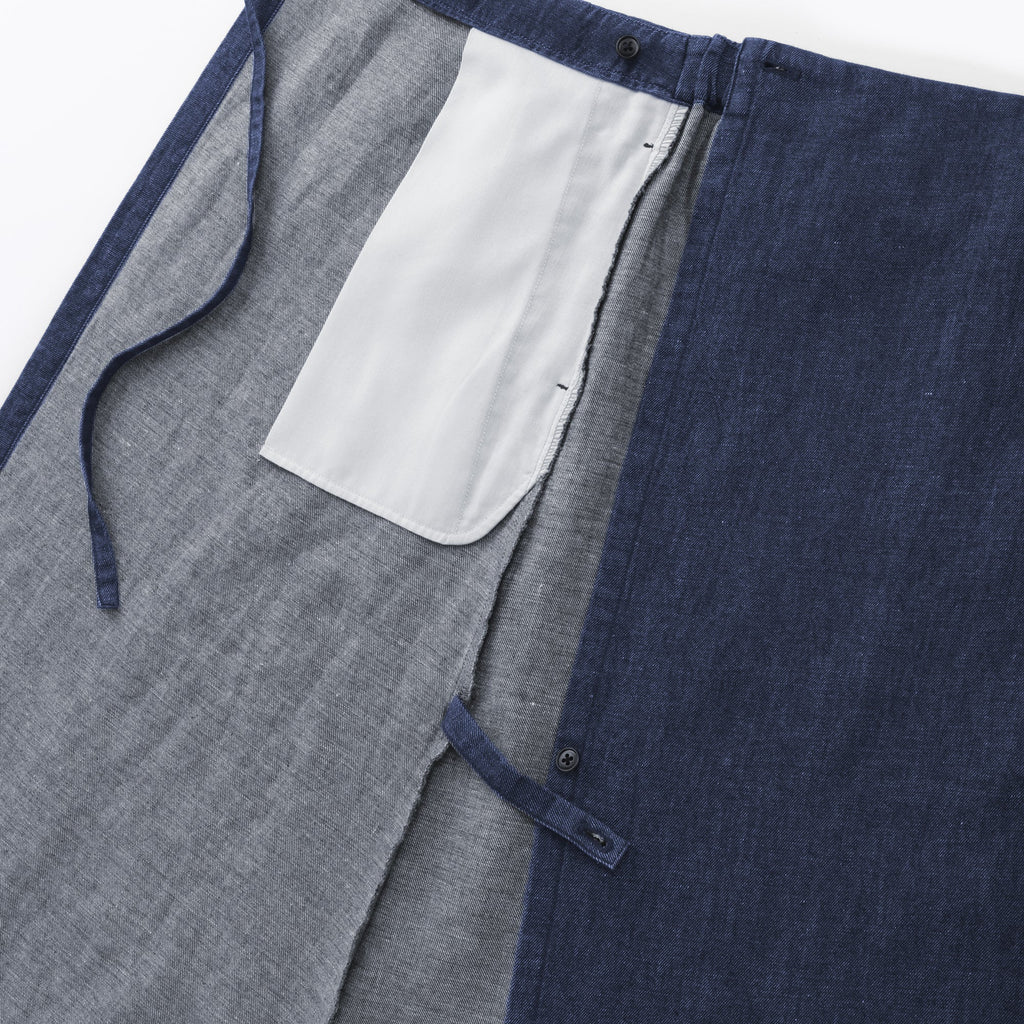 Hemp Blend Denim Wrap Skirt