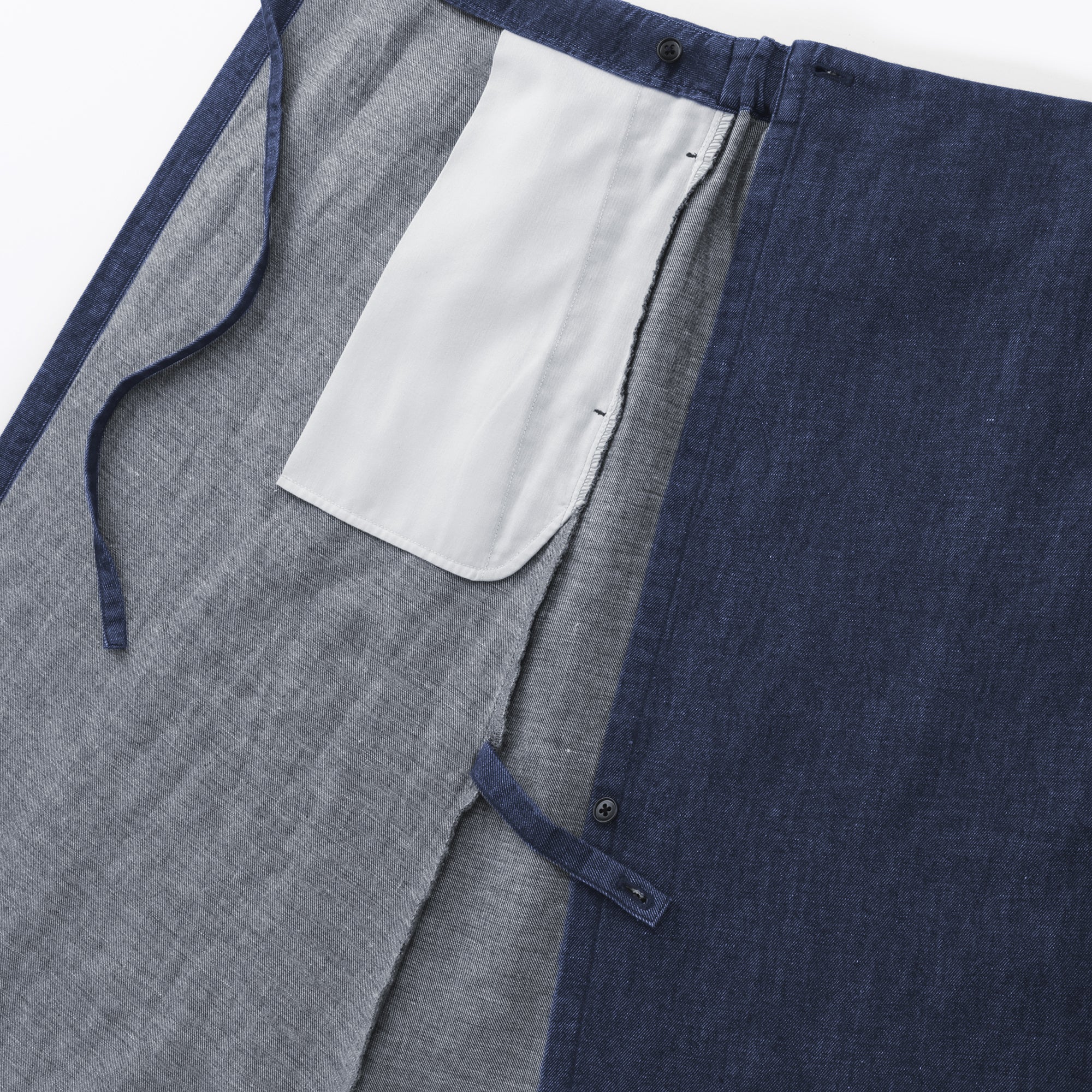 Hemp Blend Denim Wrap Skirt