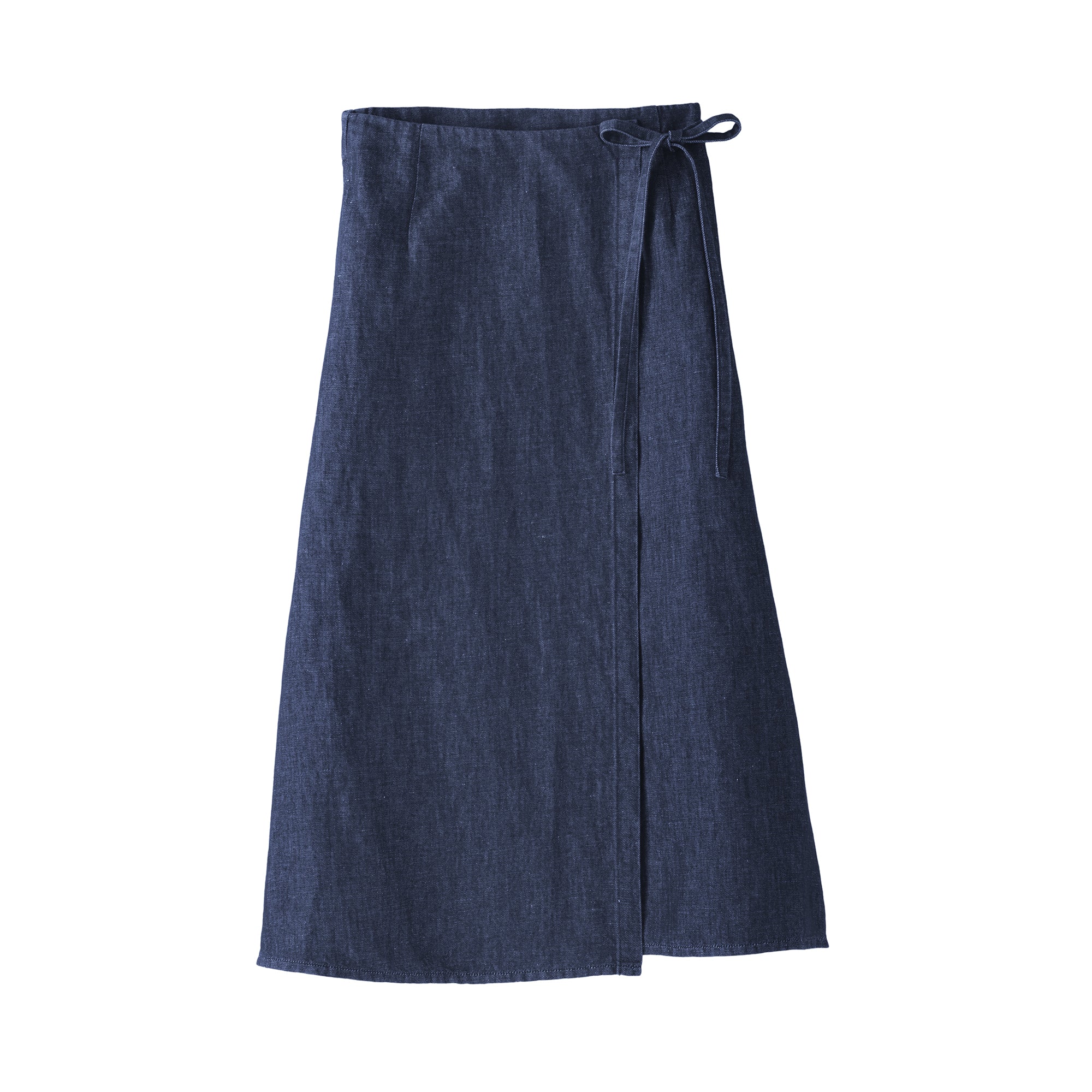Hemp Blend Denim Wrap Skirt