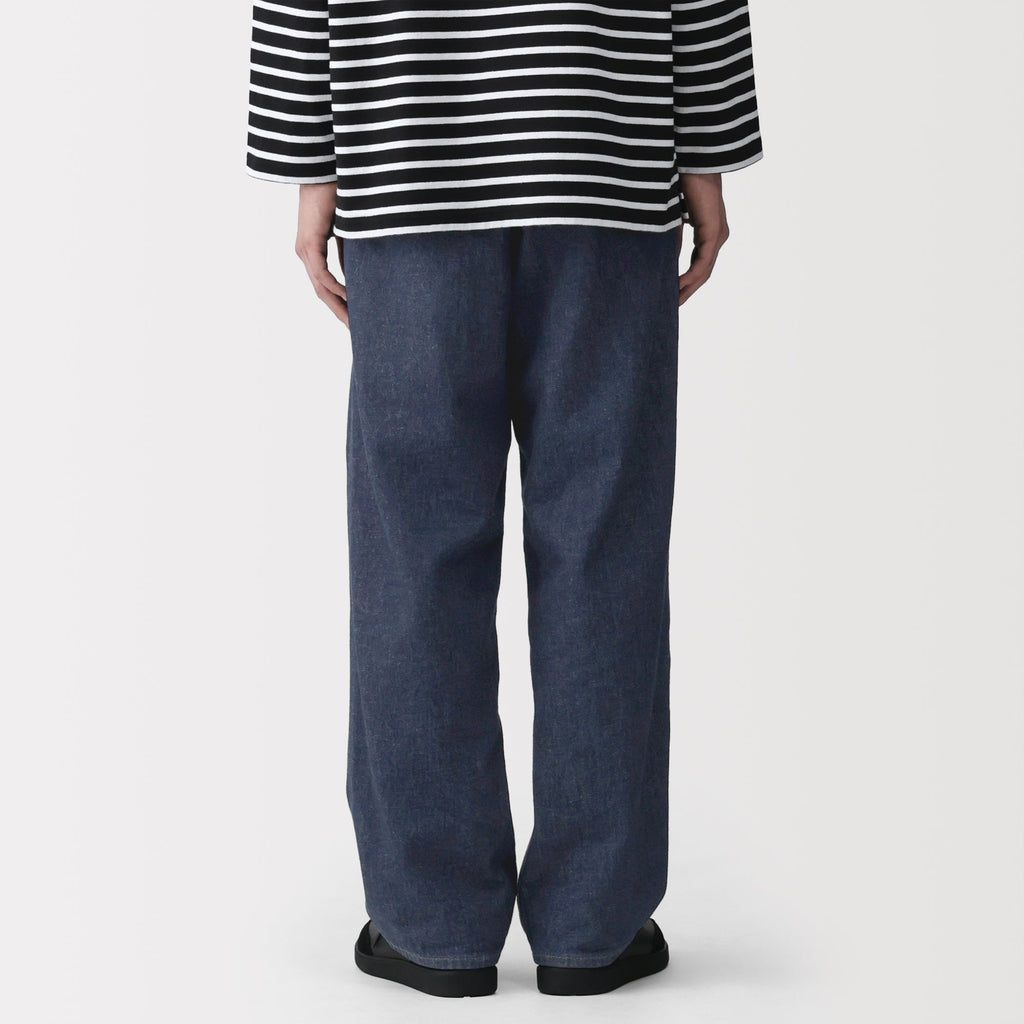 Kapok Blend Denim Wide Pants
