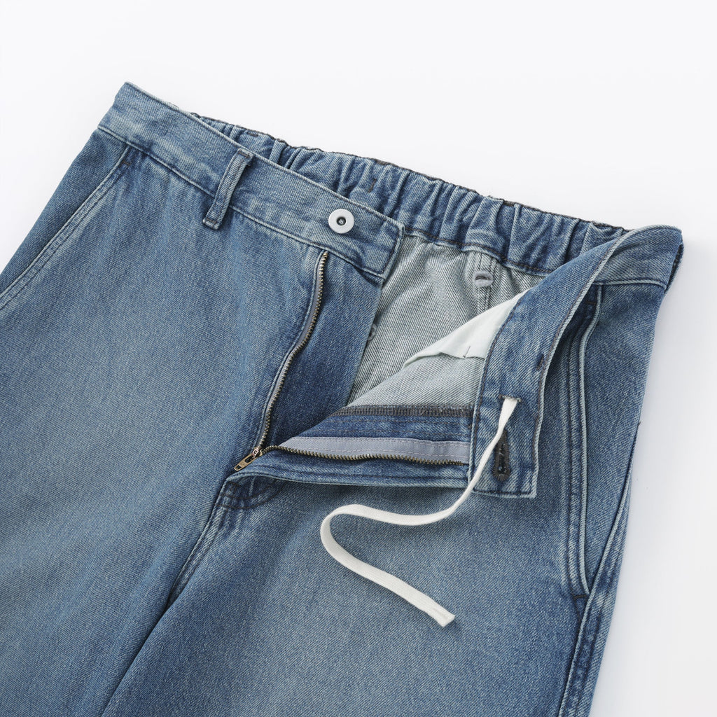 Kapok Blend Denim Wide Pants