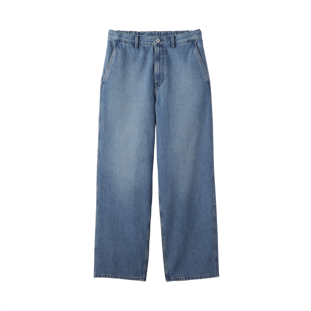 Kapok Blend Denim Wide Pants