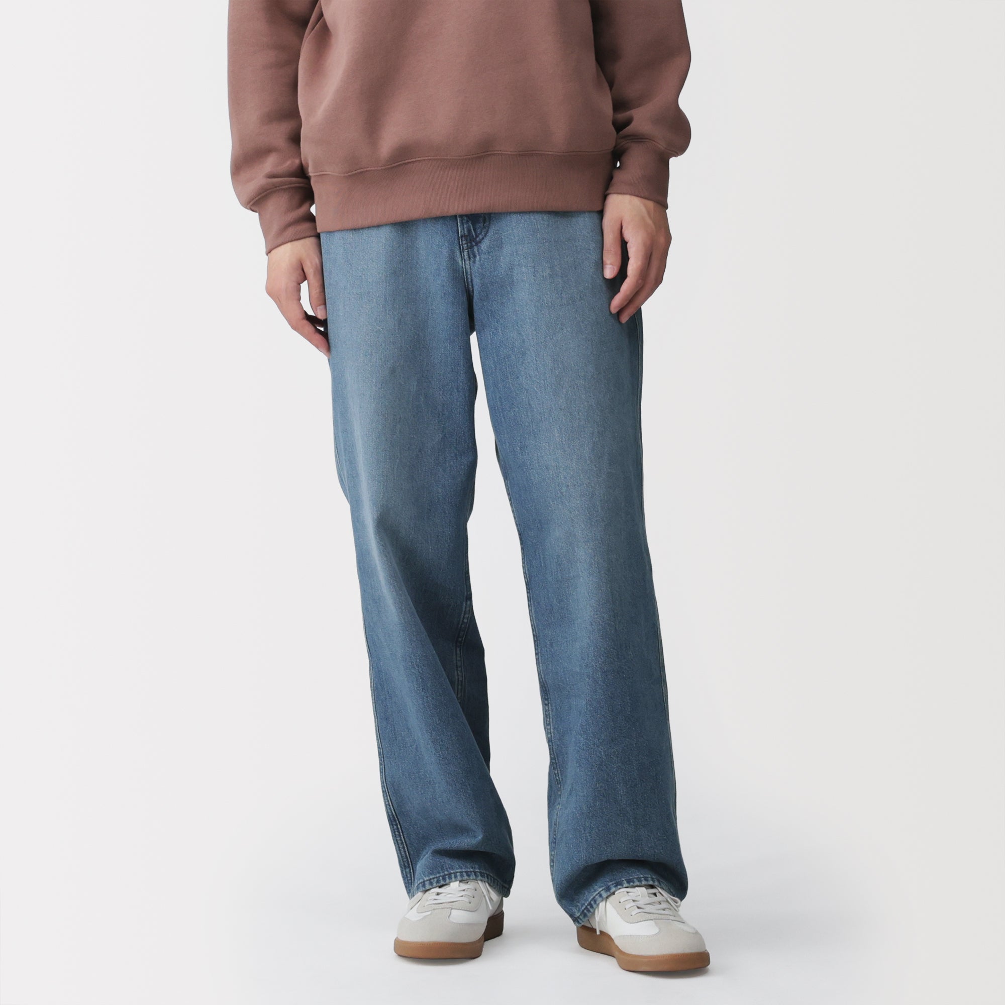 Kapok Blend Denim Wide Pants