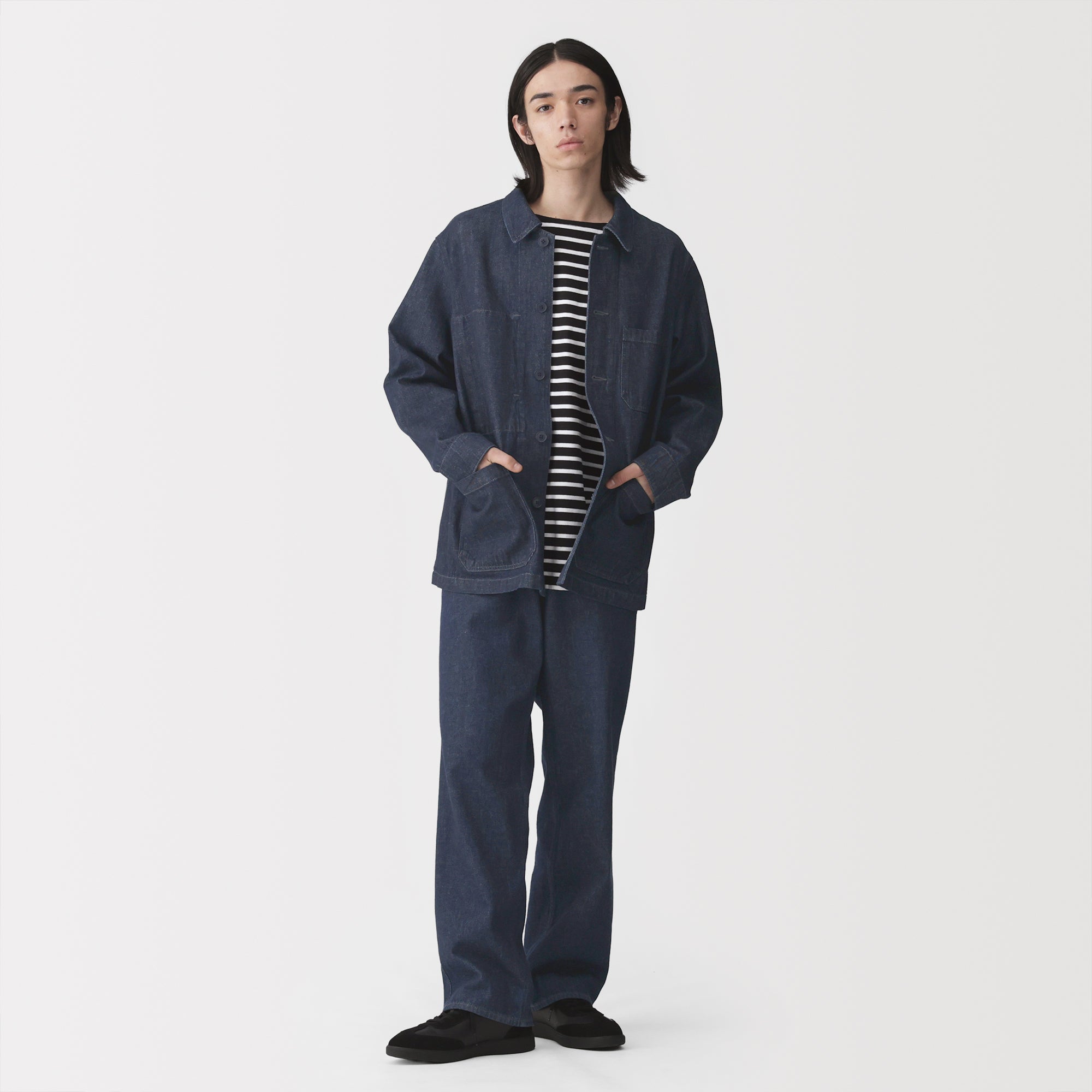 Kapok Blend Denim Wide Pants