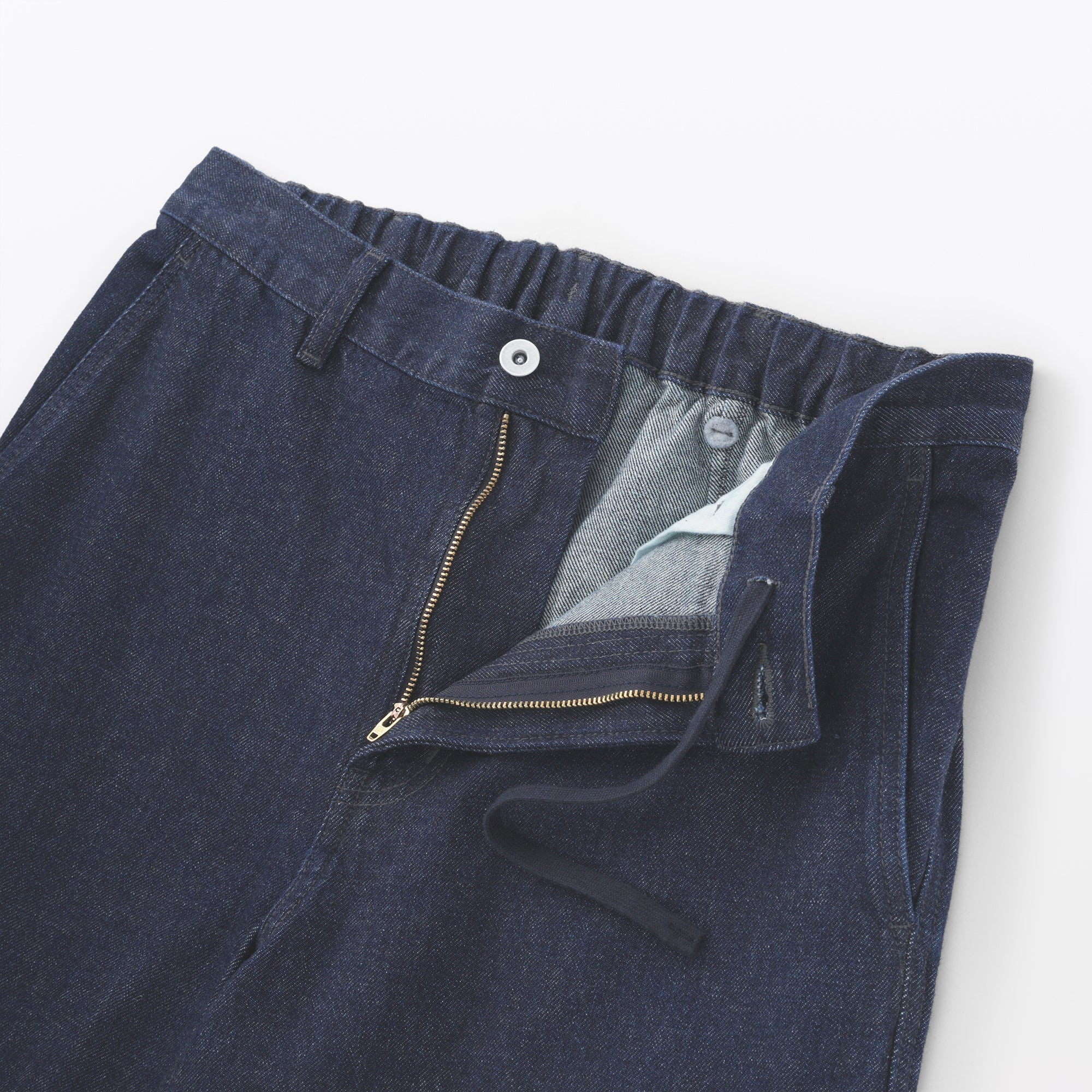 Kapok Blend Denim Wide Pants