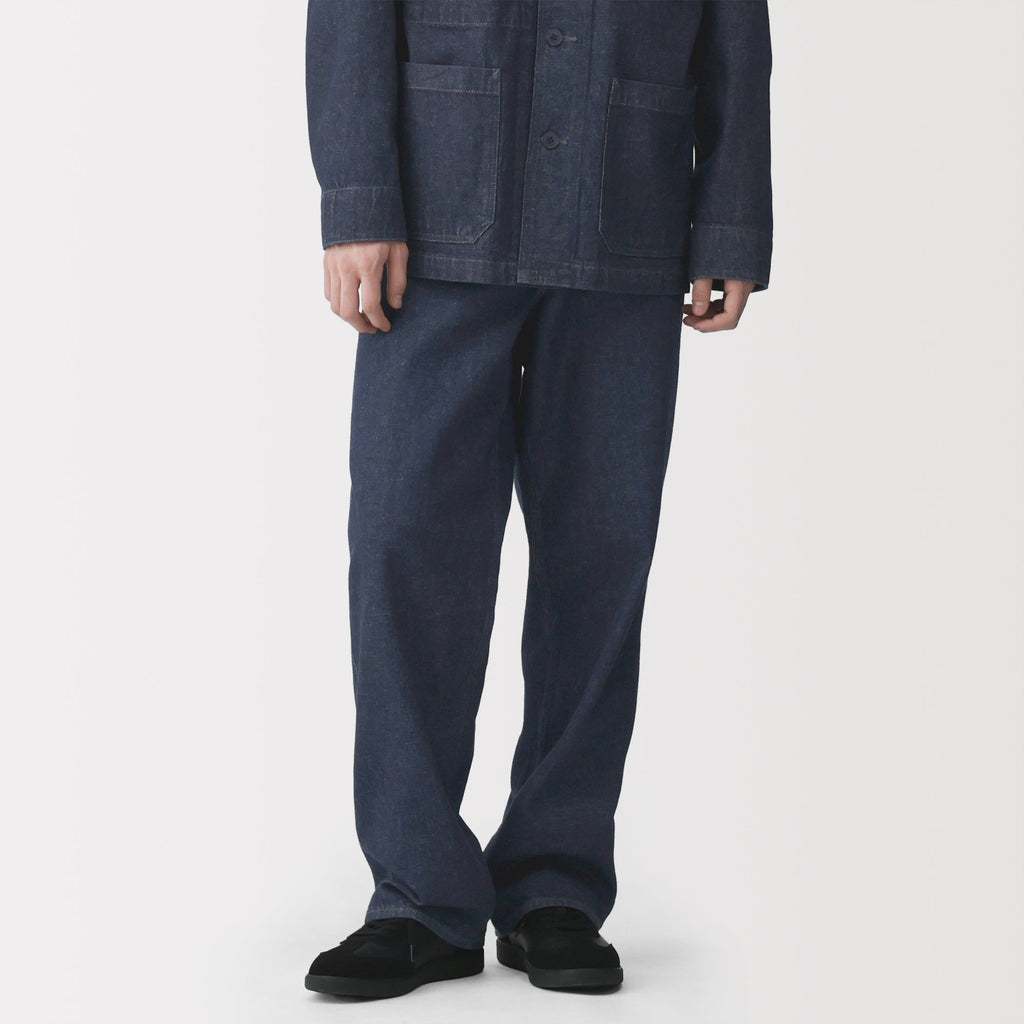 Kapok Blend Denim Wide Pants