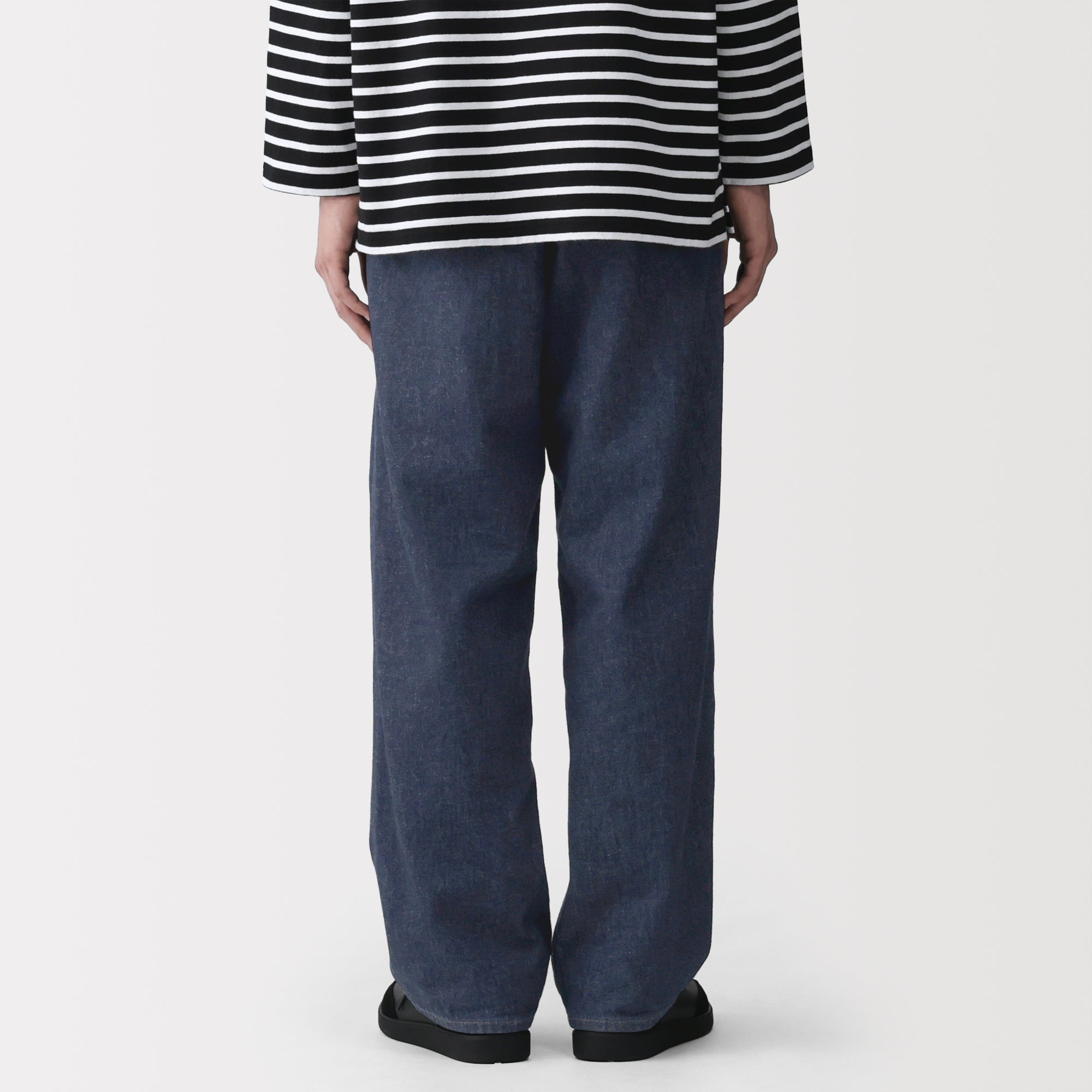 Kapok Blend Denim Wide Pants