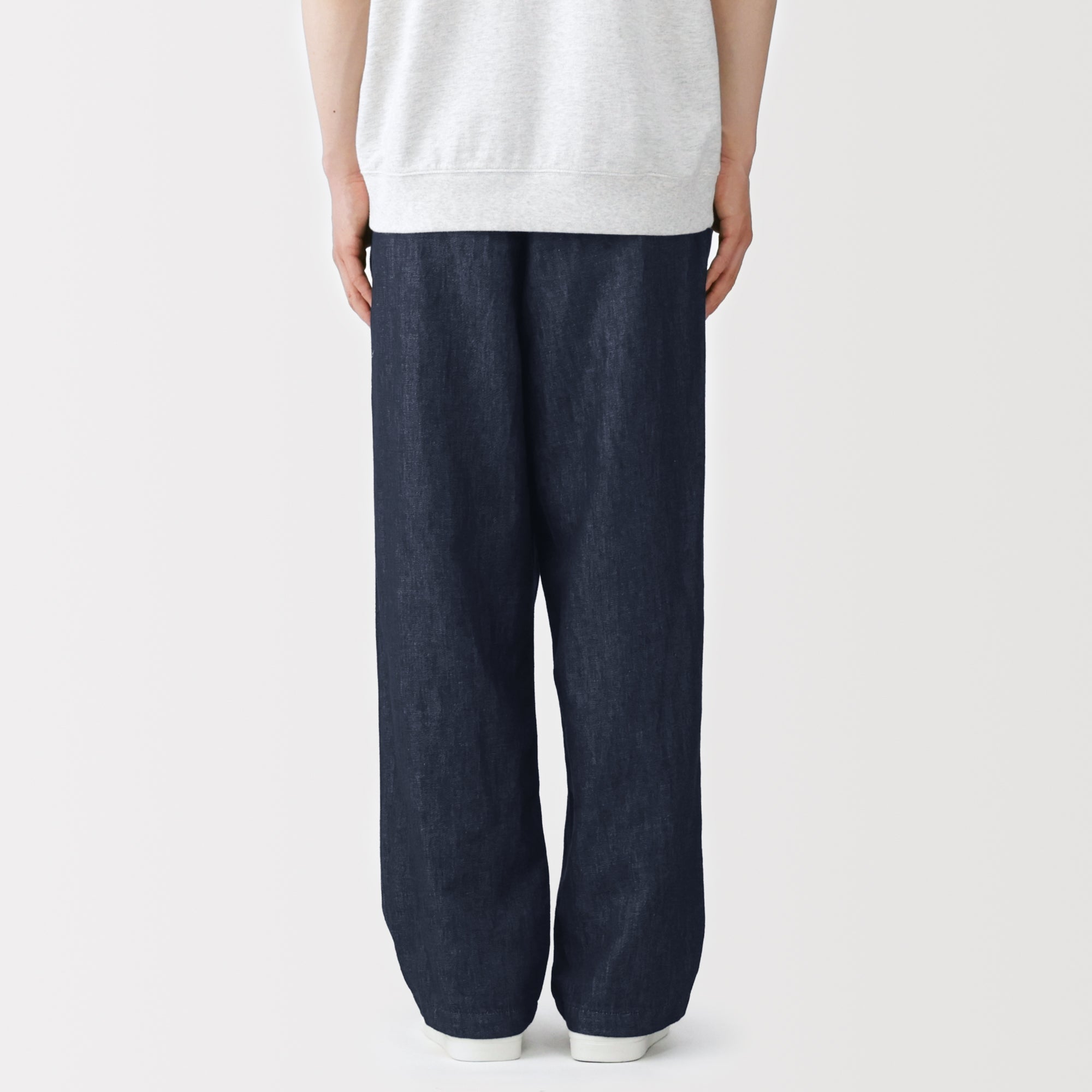 Hemp Blend Denim Straight Pants