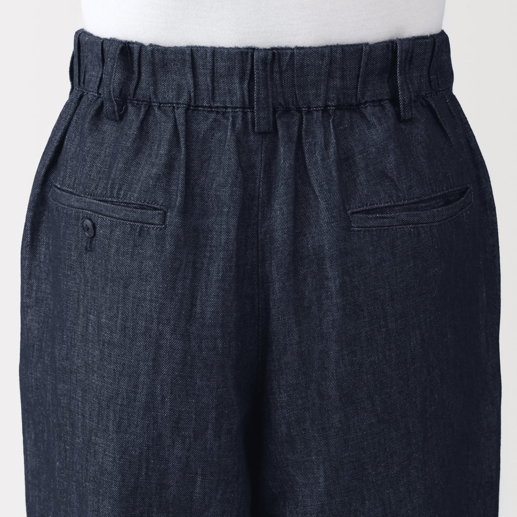 Hemp Blend Denim Straight Pants