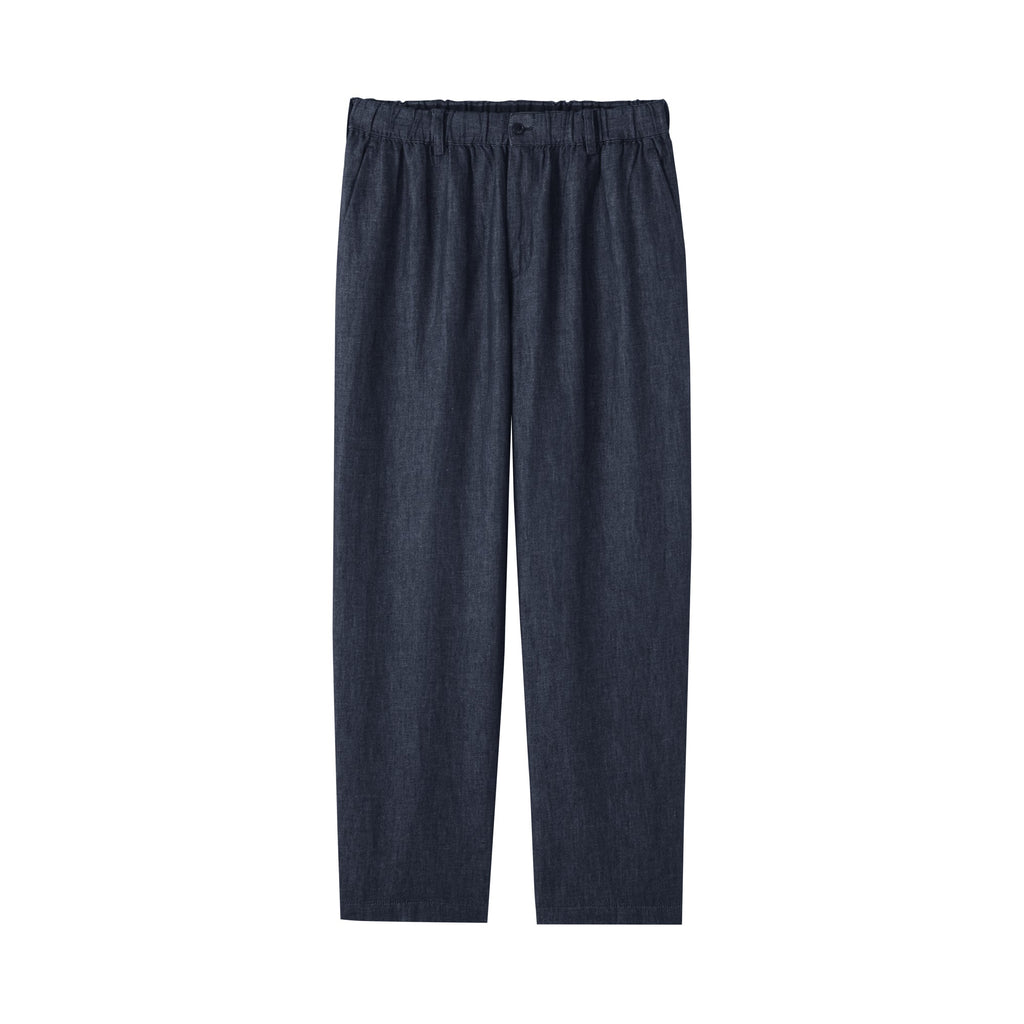 Hemp Blend Denim Straight Pants
