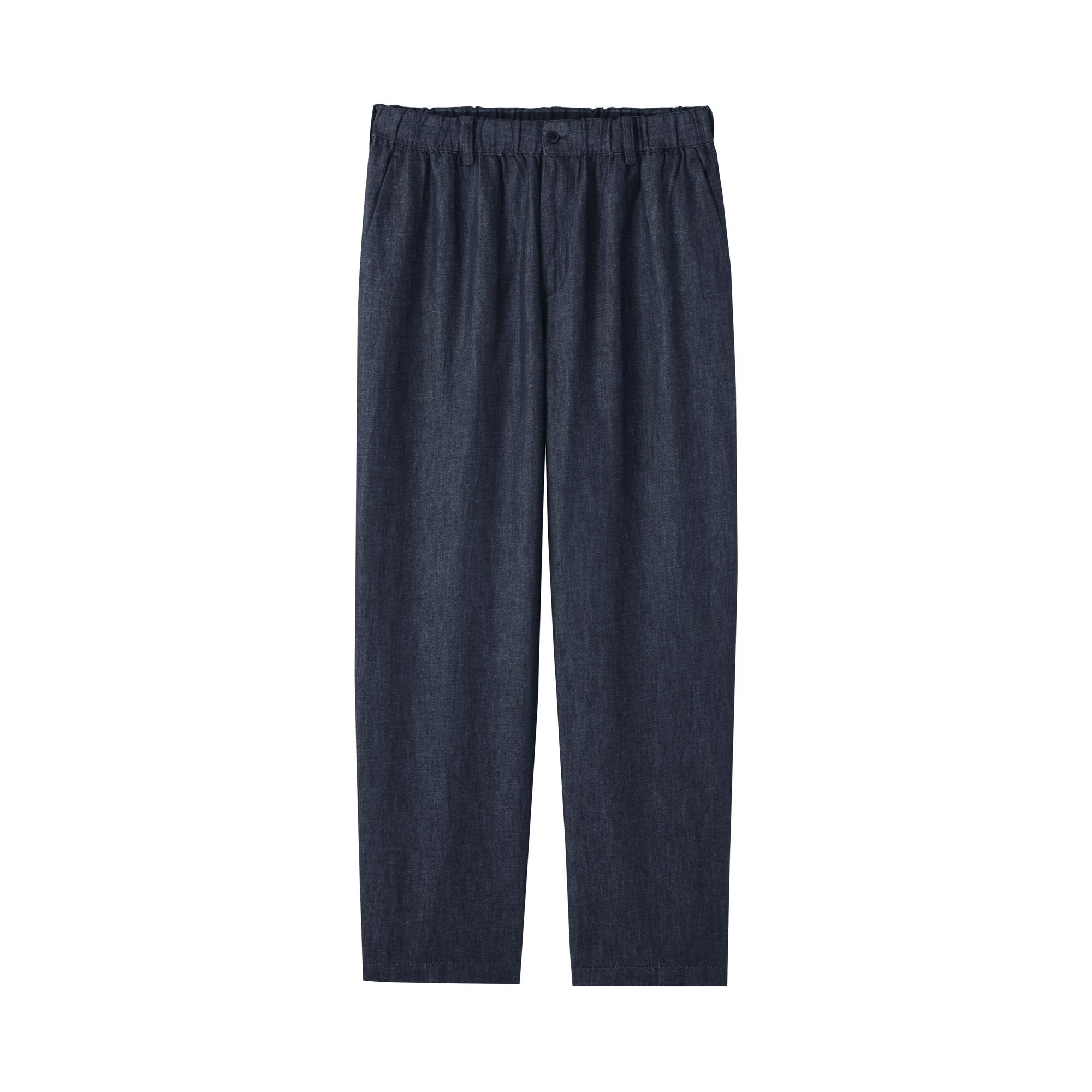 Hemp Blend Denim Straight Pants