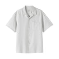 Breathable Seersucker Open Collar Shirt