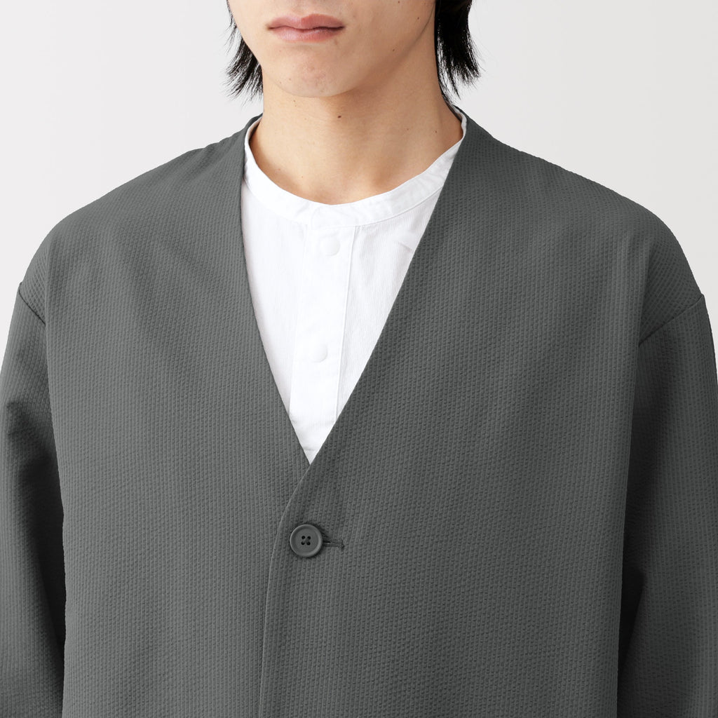 Breathable Seersucker Cardigan
