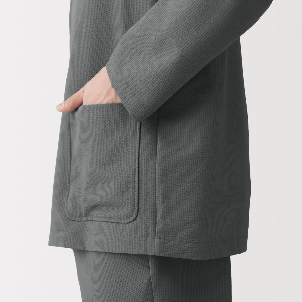 Breathable Seersucker Cardigan