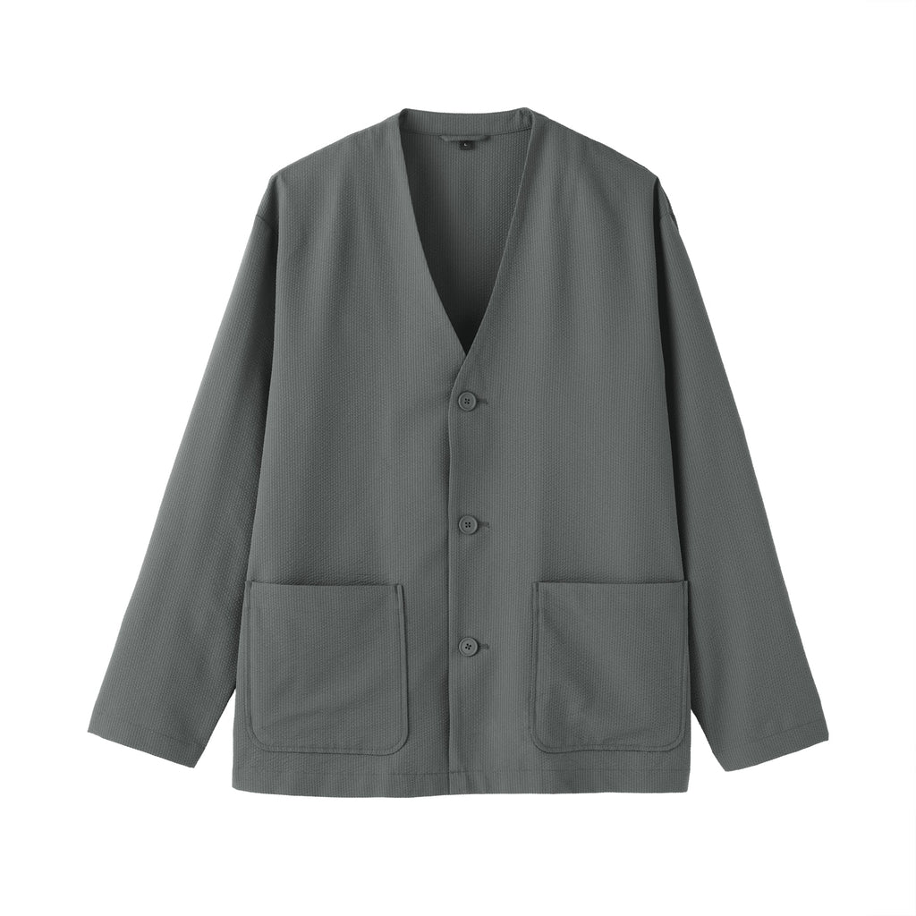 Breathable Seersucker Cardigan