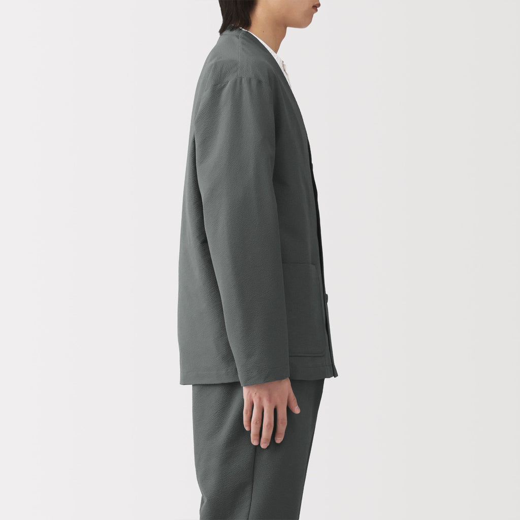 Breathable Seersucker Cardigan