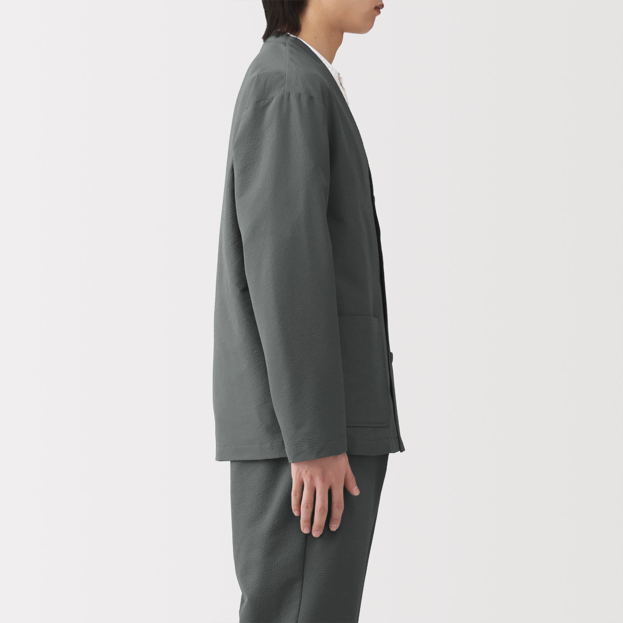 Breathable Seersucker Cardigan