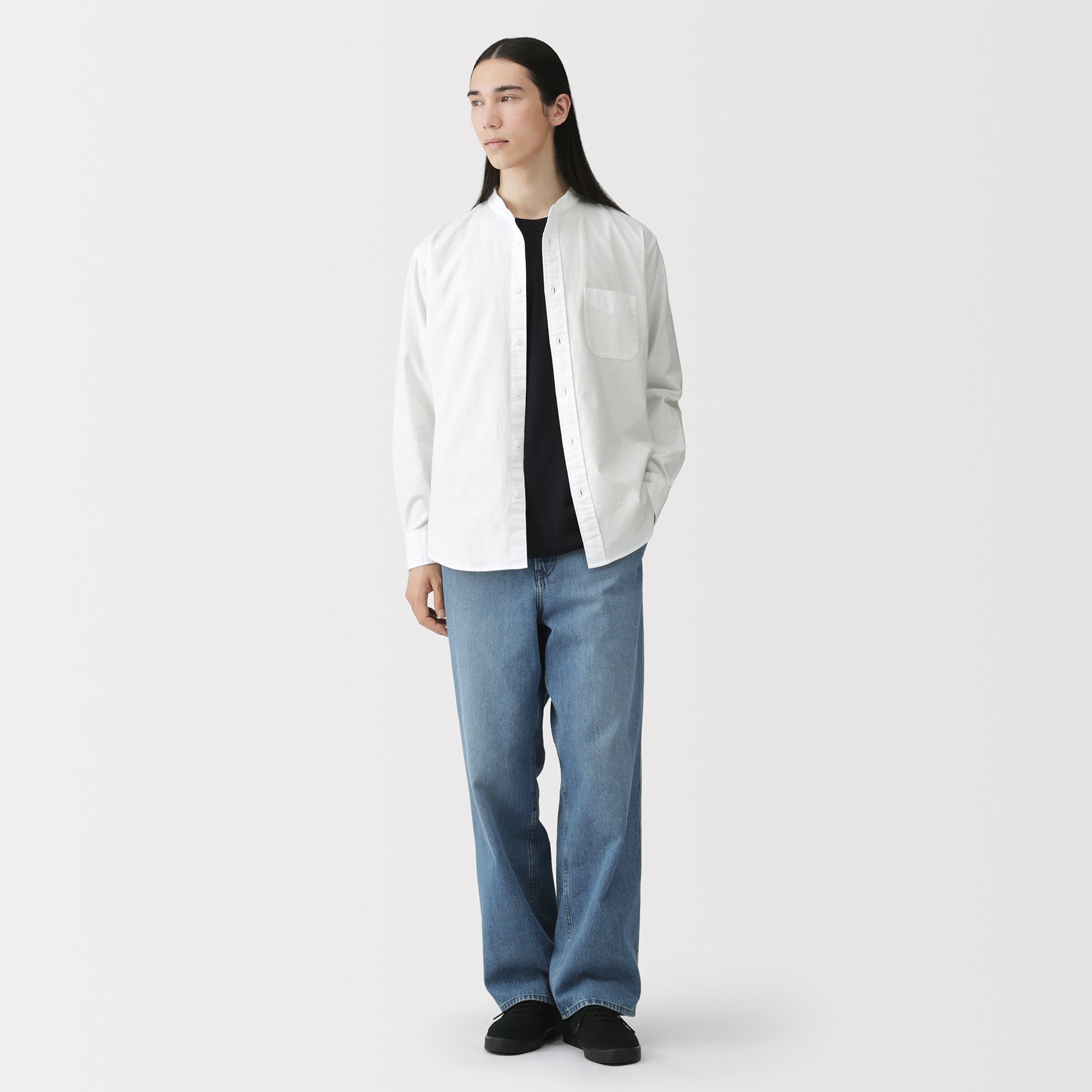 Oxford Stand Collar Shirt