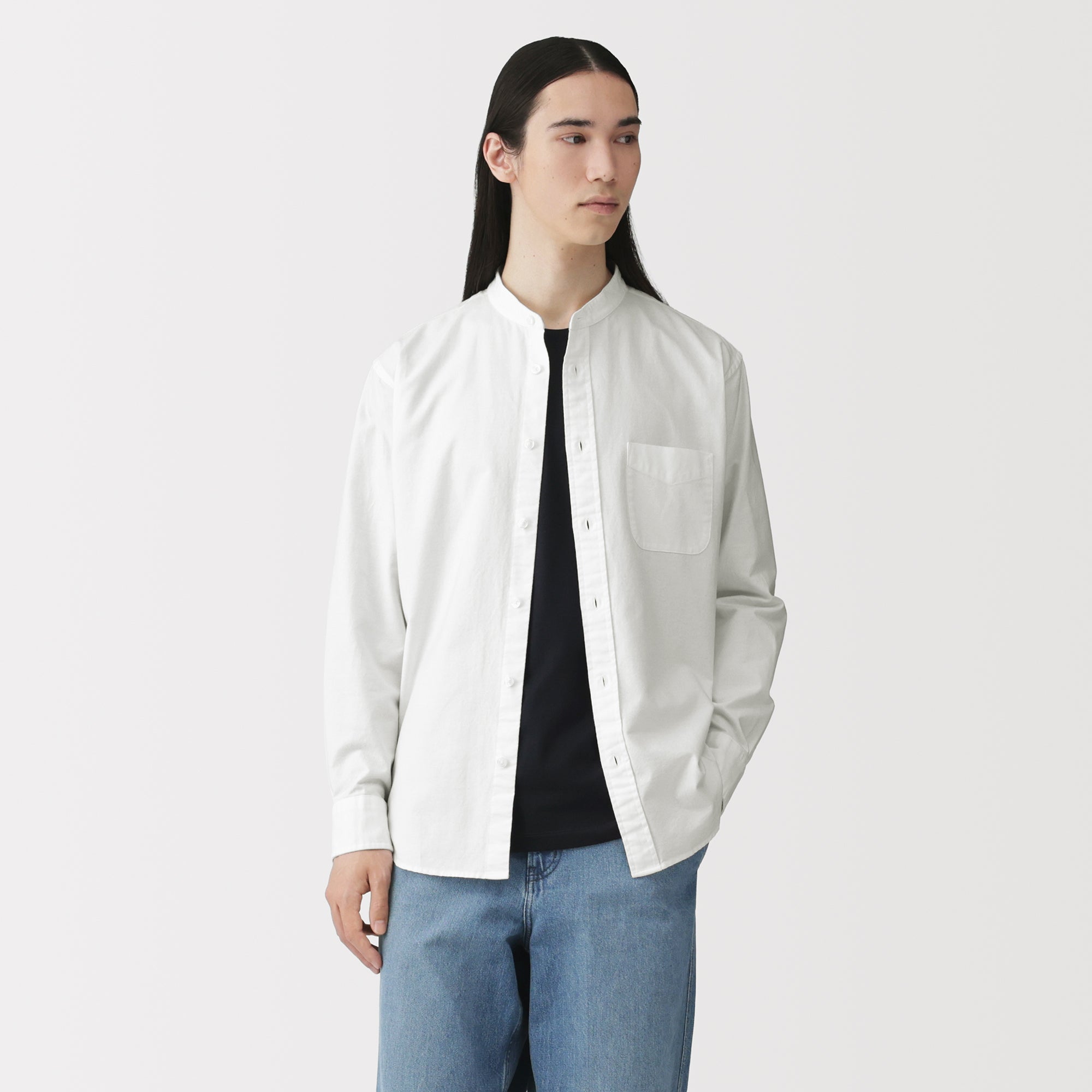 Oxford Stand Collar Shirt