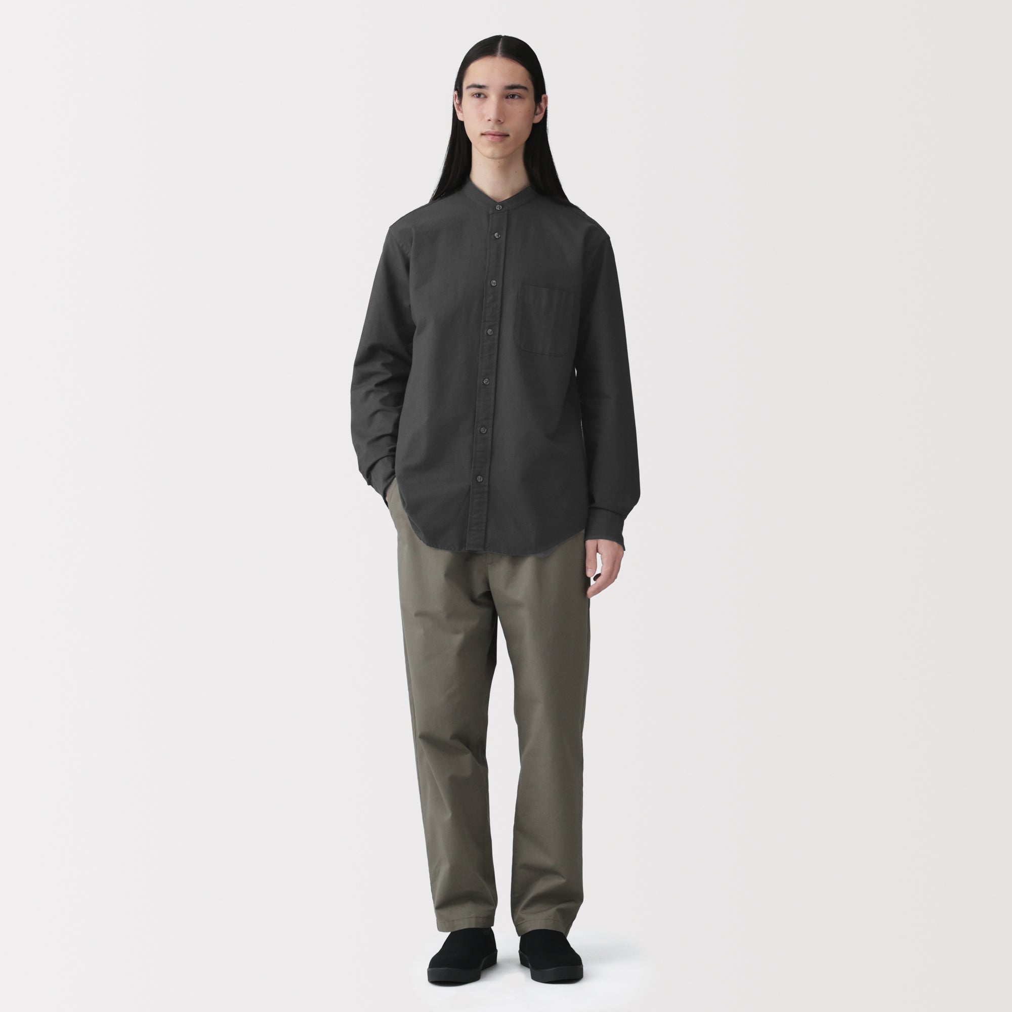 Oxford Stand Collar Shirt