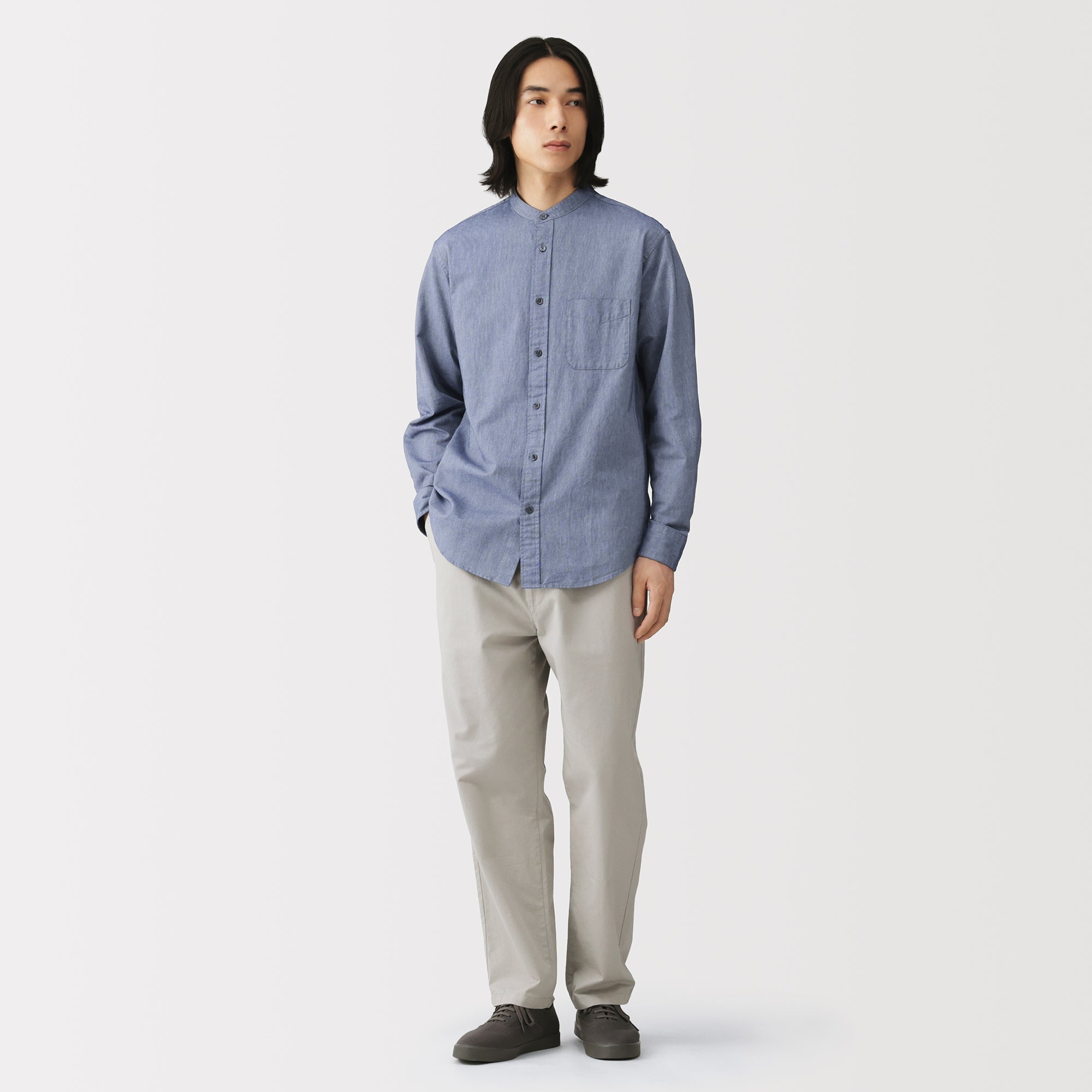 Oxford Stand Collar Shirt