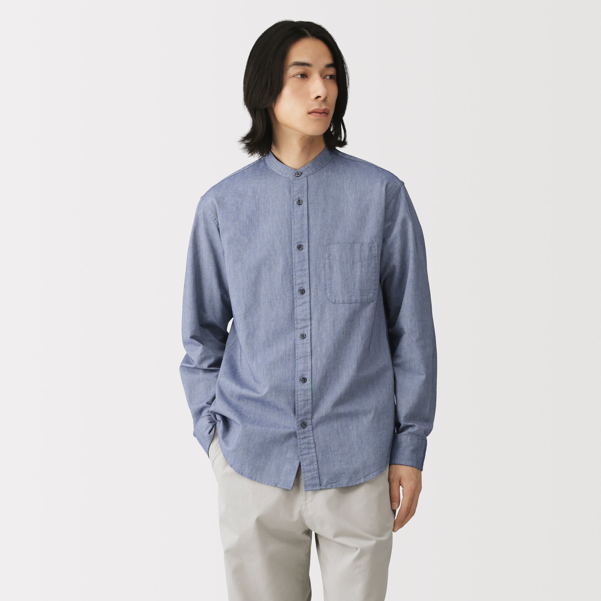 Oxford Stand Collar Shirt