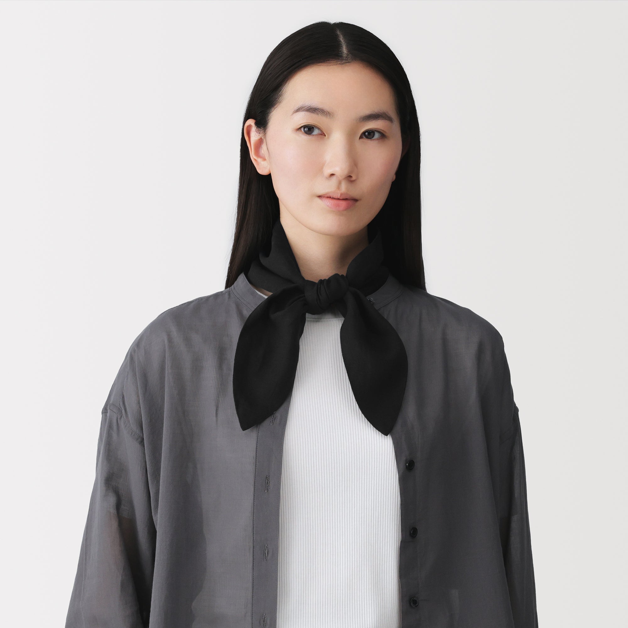 Lyocell Linen Scarf with Pocket