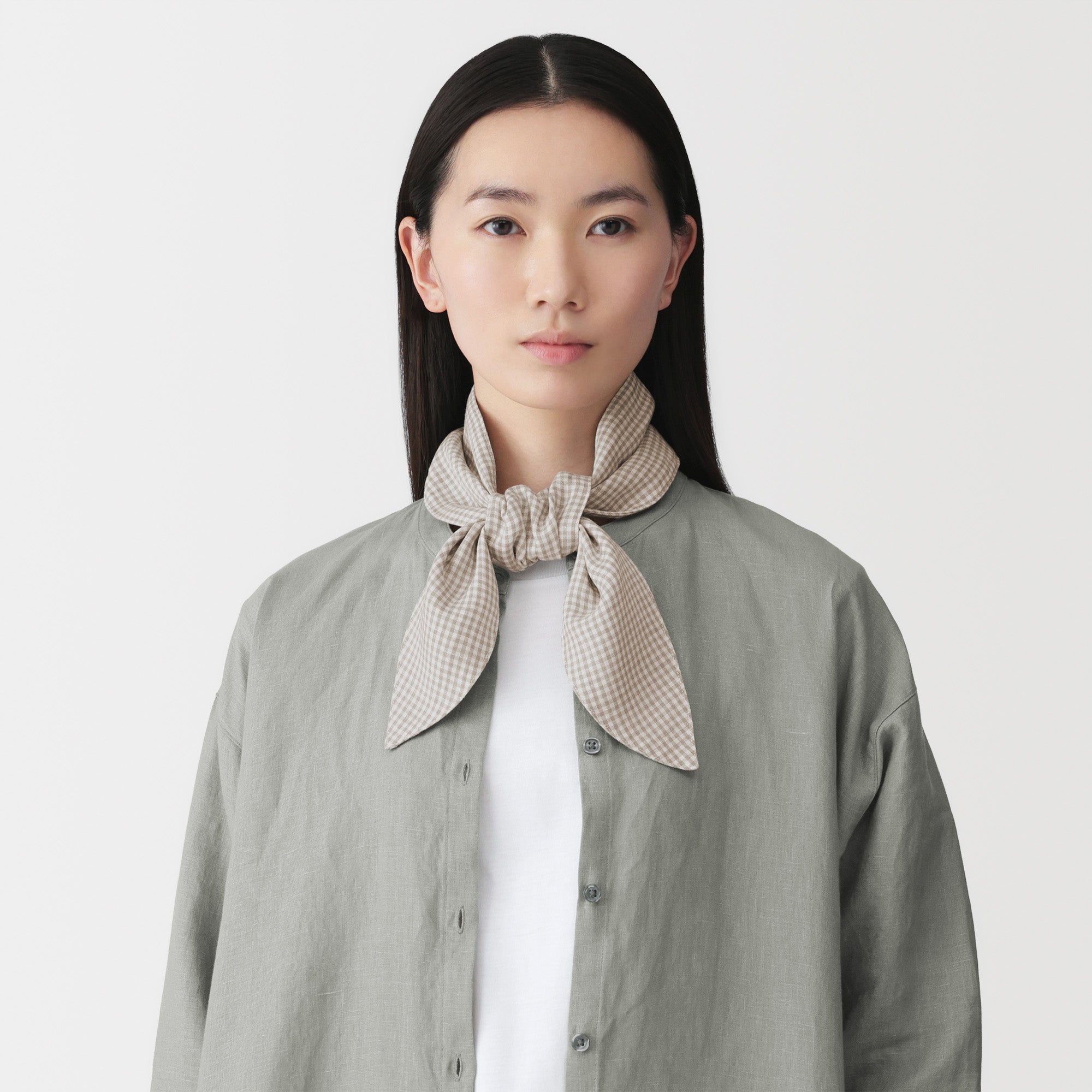 Lyocell Linen Scarf with Pocket