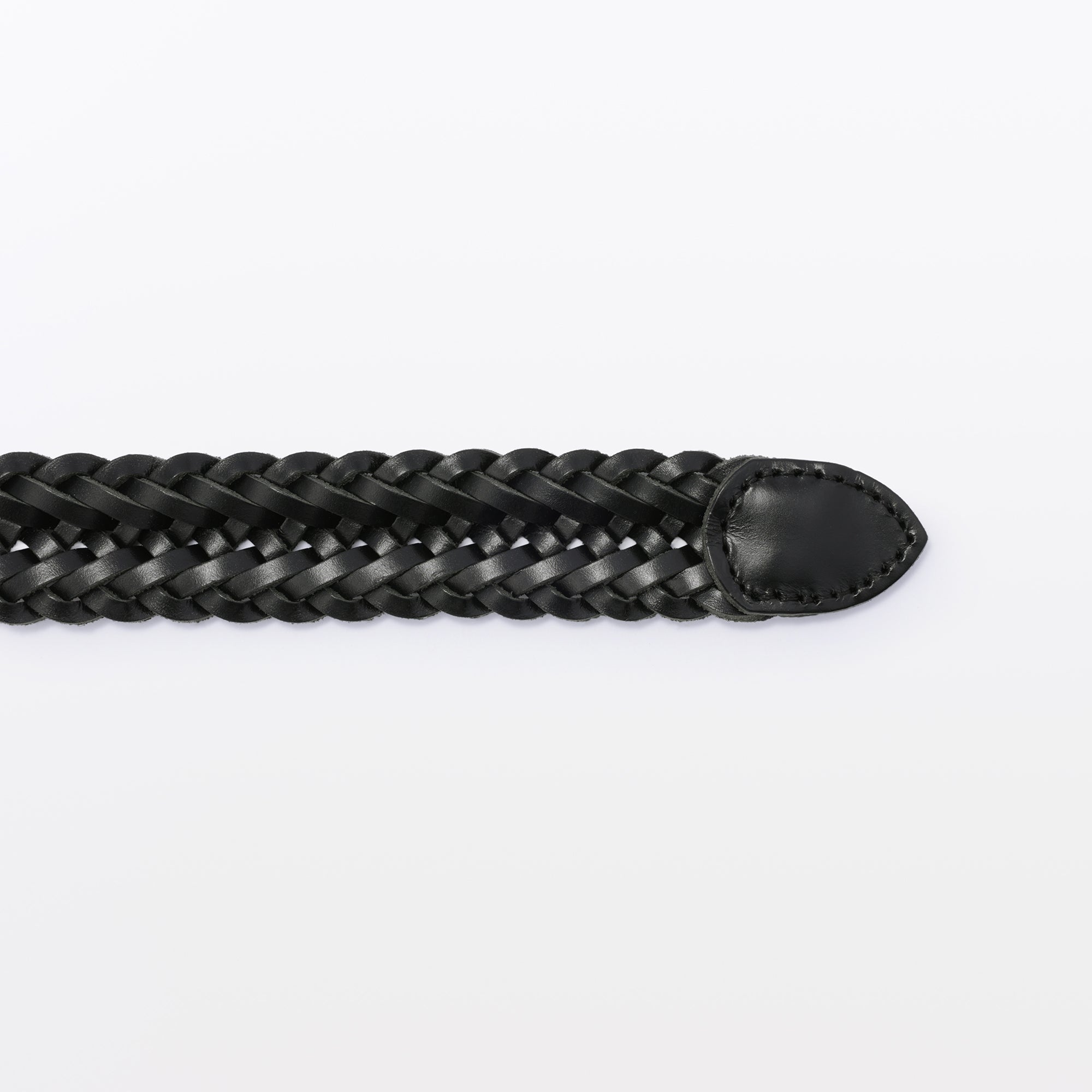 Tanned Leather Hand-Knitted Belt