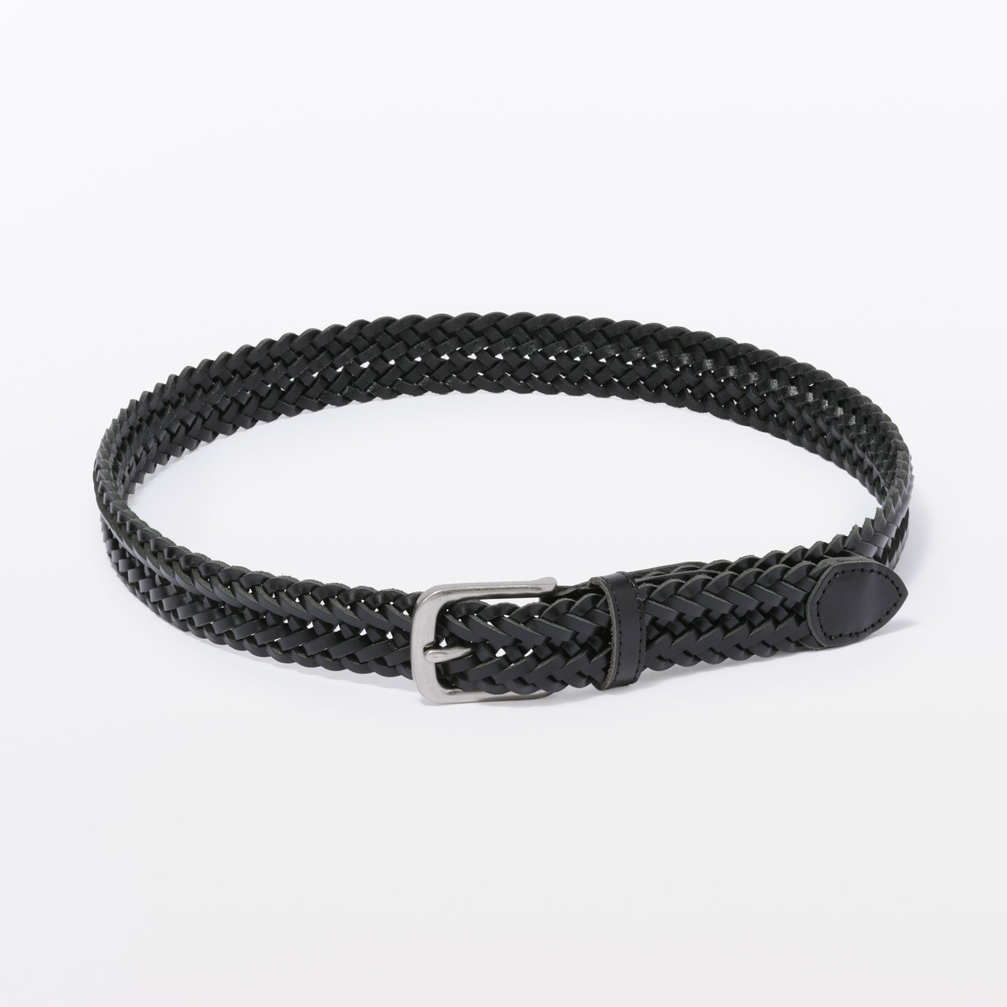Tanned Leather Hand-Knitted Belt