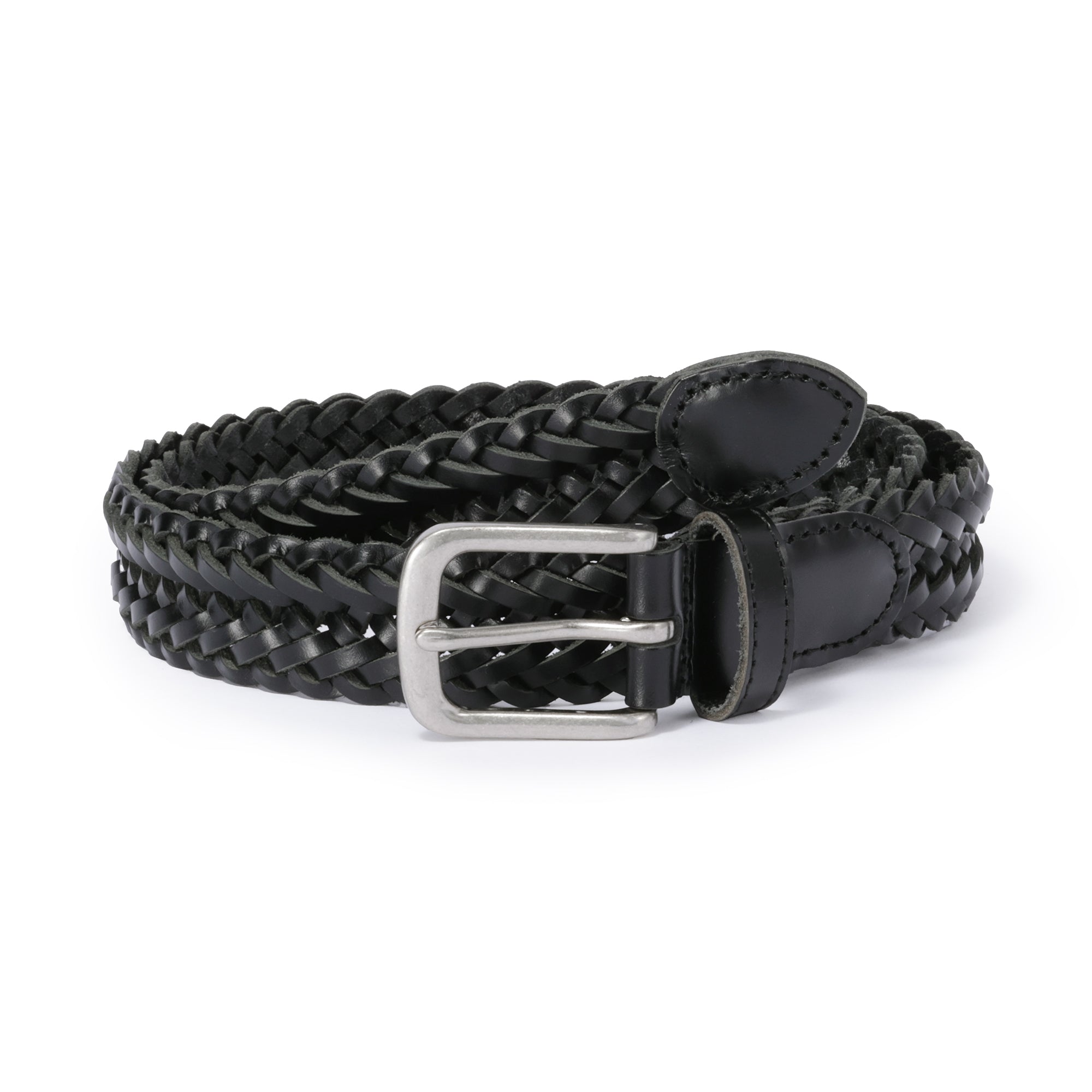 Tanned Leather Hand-Knitted Belt