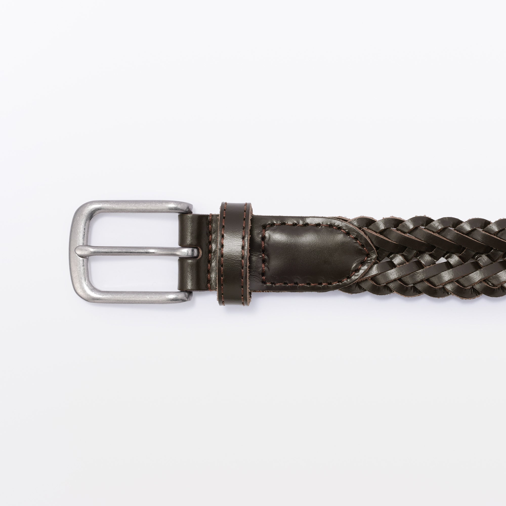 Tanned Leather Hand-Knitted Belt