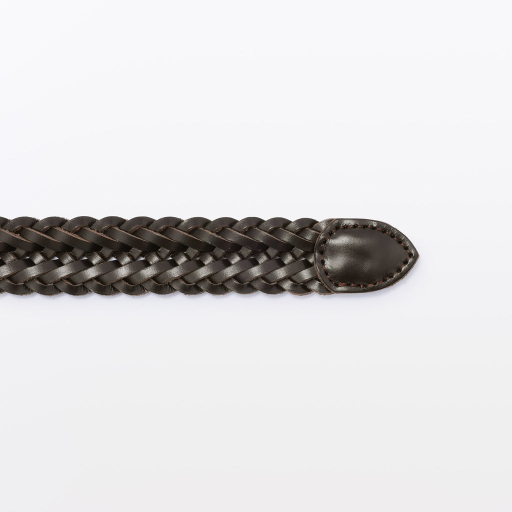 Tanned Leather Hand-Knitted Belt