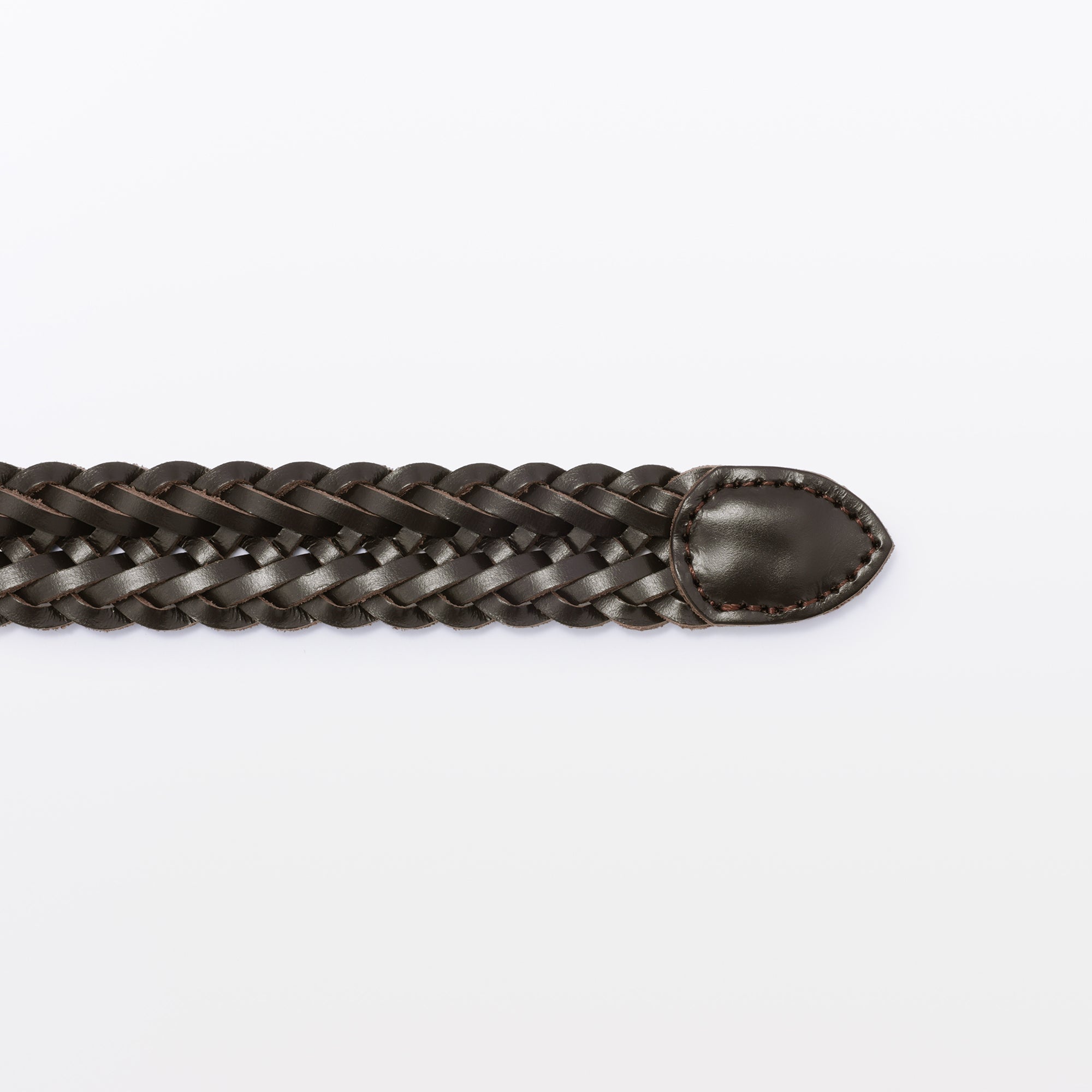 Tanned Leather Hand-Knitted Belt