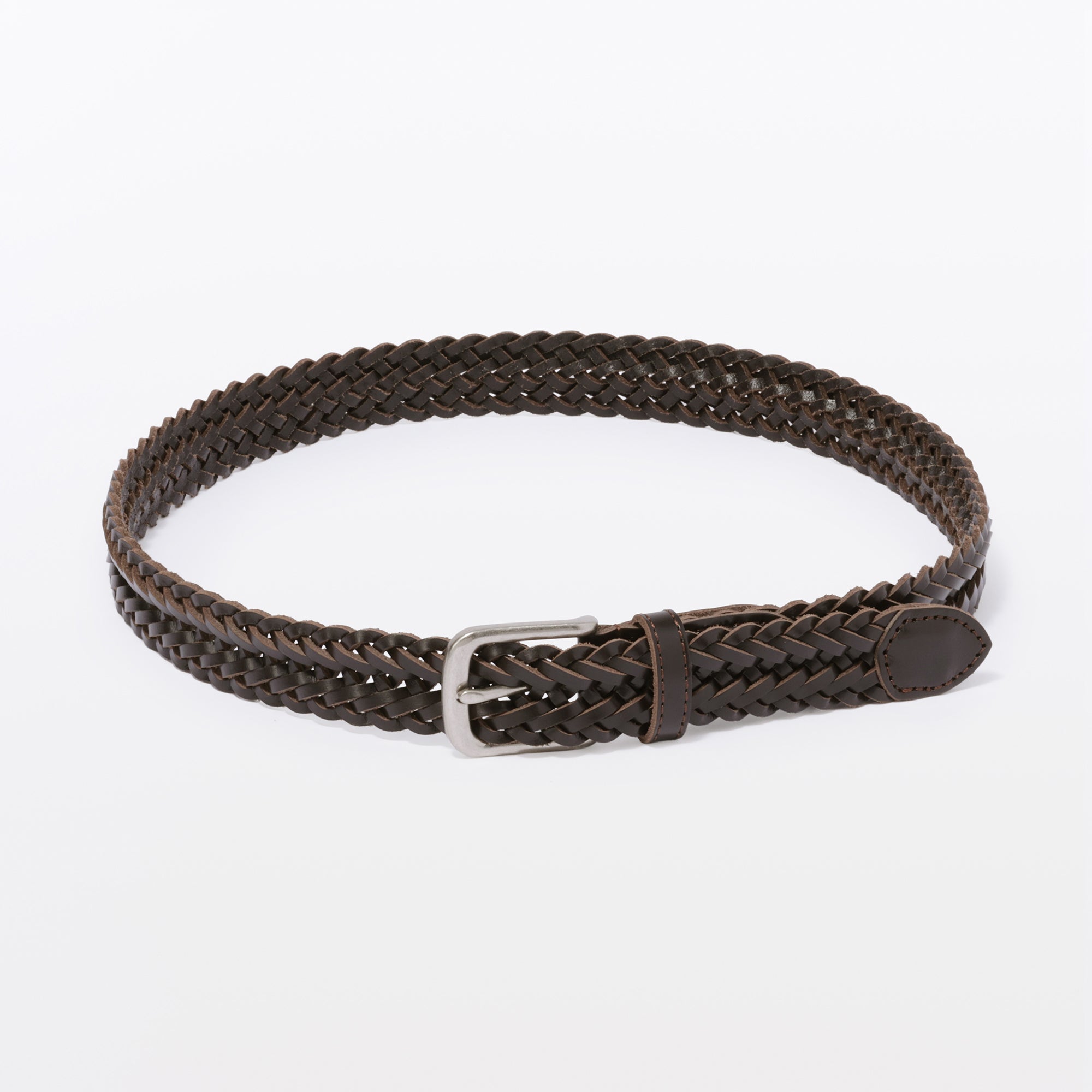 Tanned Leather Hand-Knitted Belt