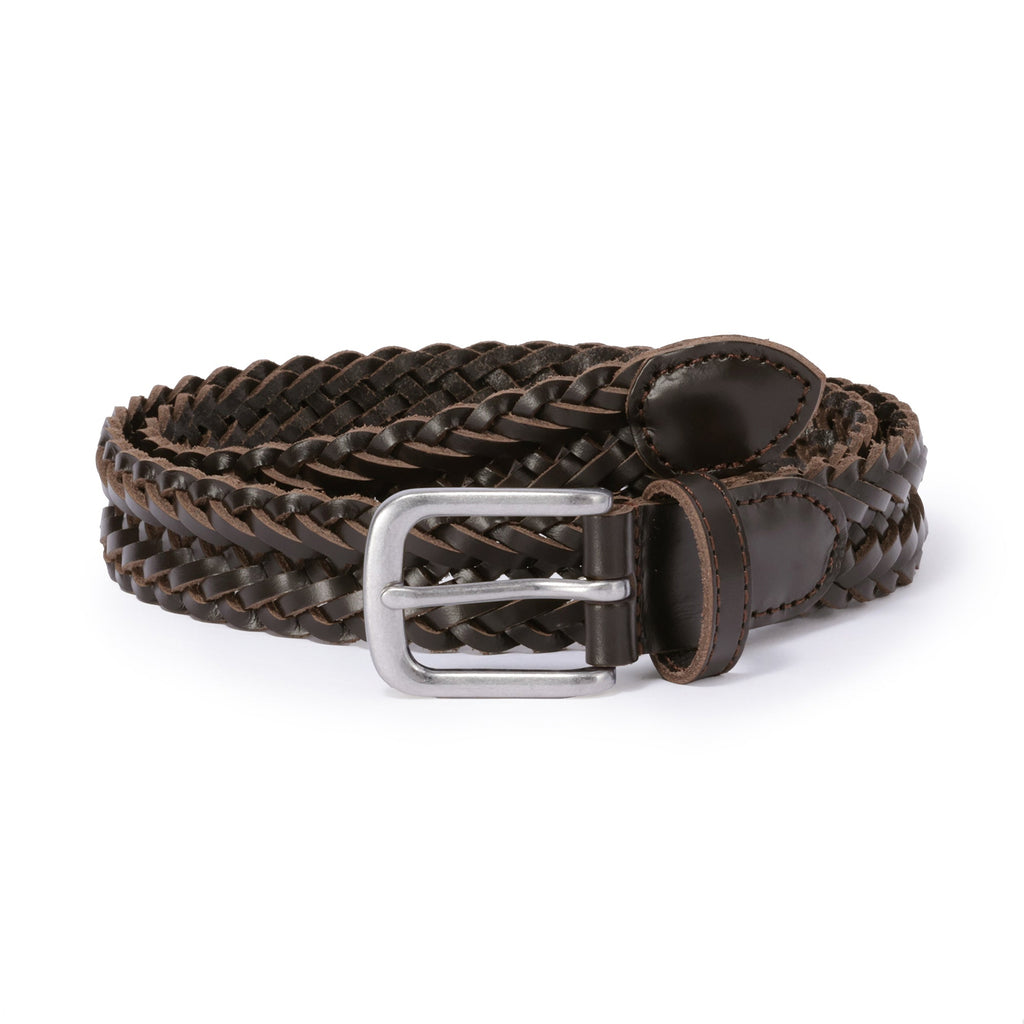 Tanned Leather Hand-Knitted Belt
