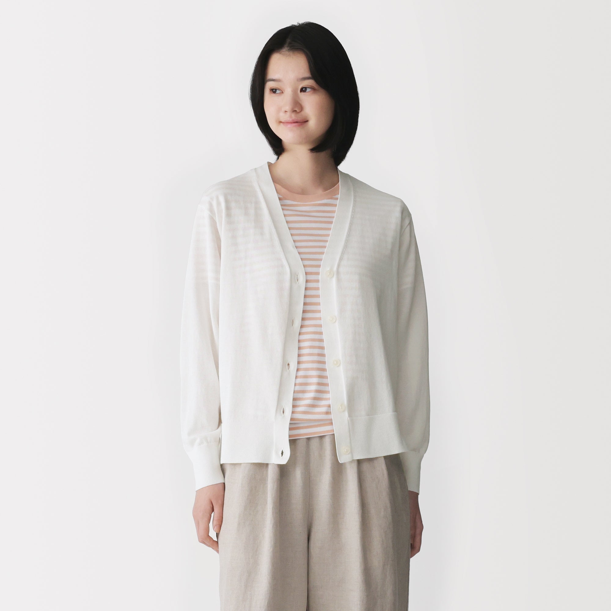 Light Knit V-Neck Cardigan