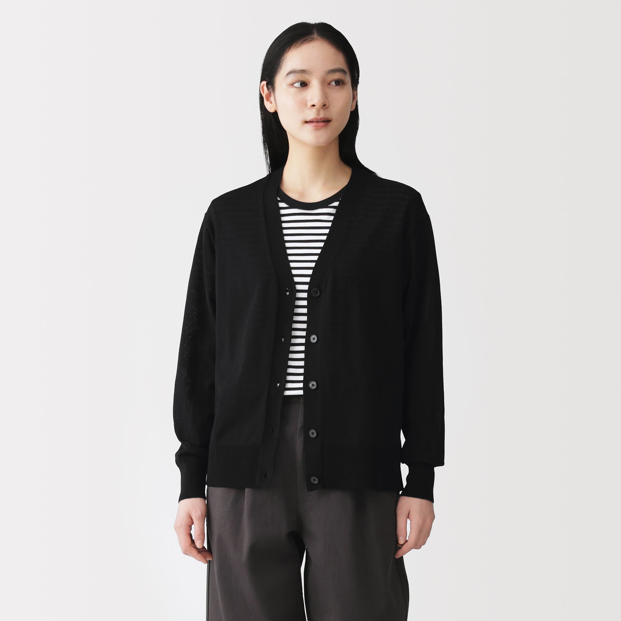 Light Knit V-Neck Cardigan