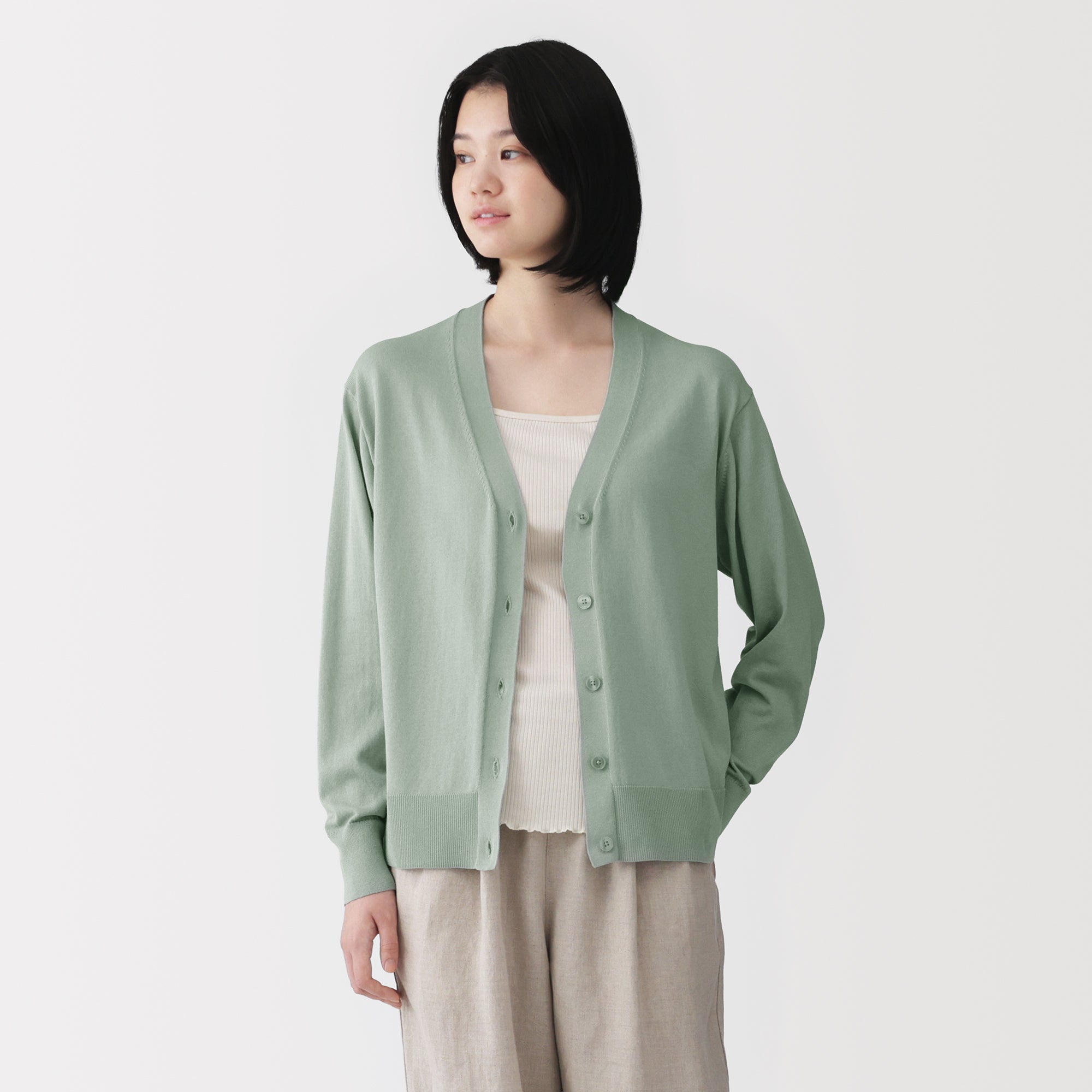 Light Knit V-Neck Cardigan