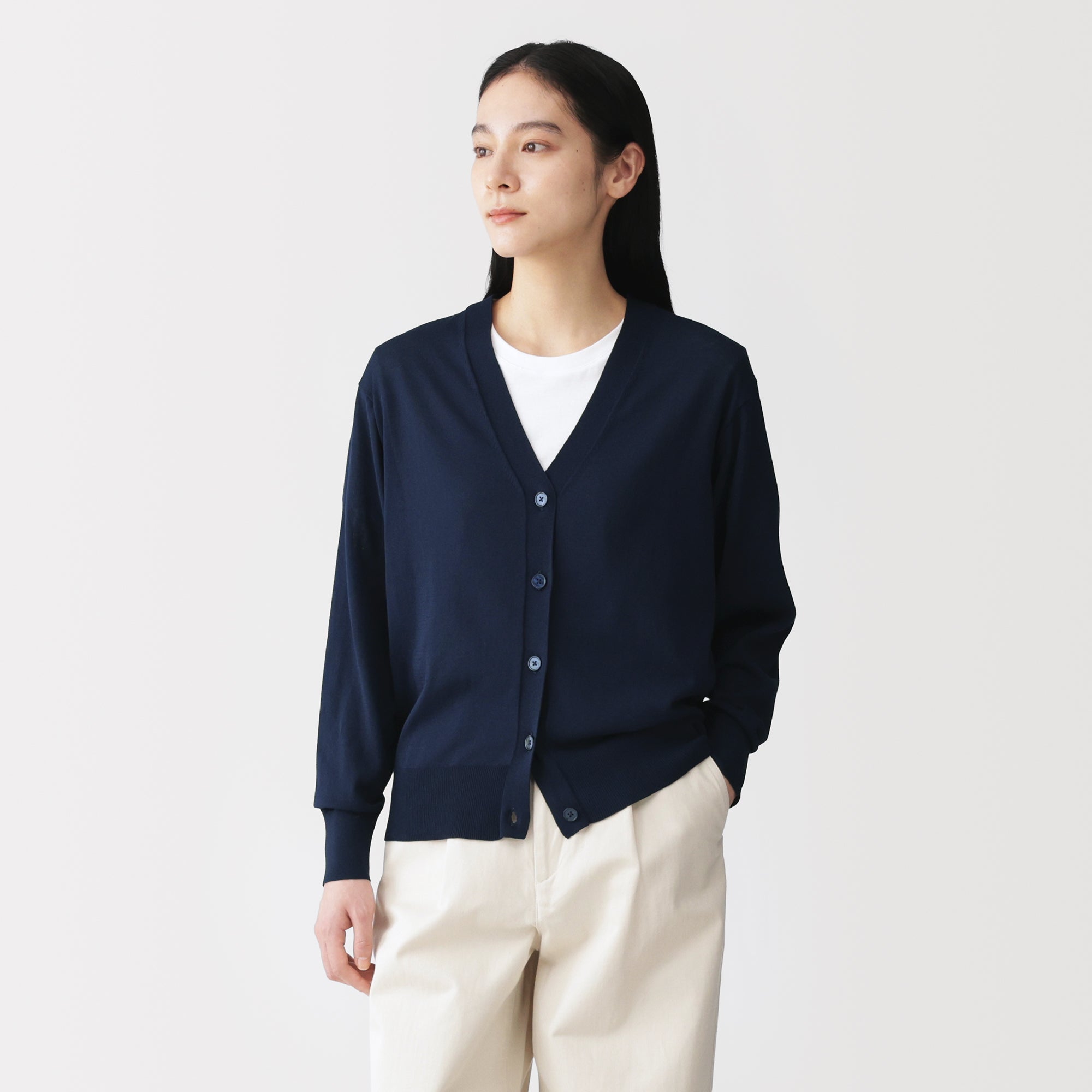 Light Knit V-Neck Cardigan