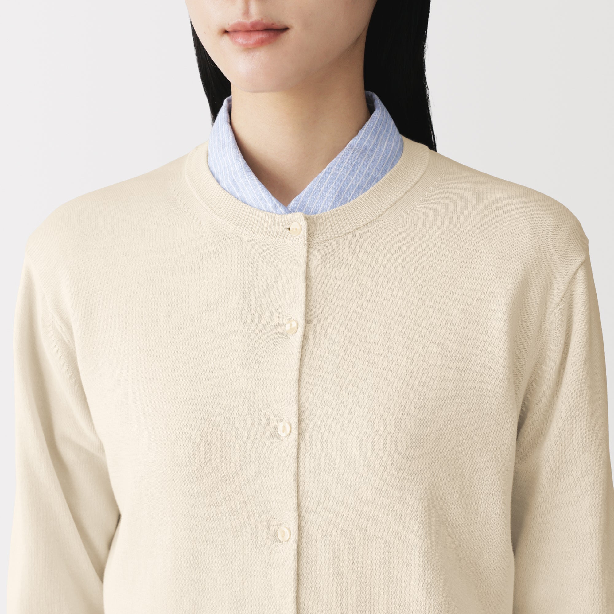 High-Twist Cotton Cardigan