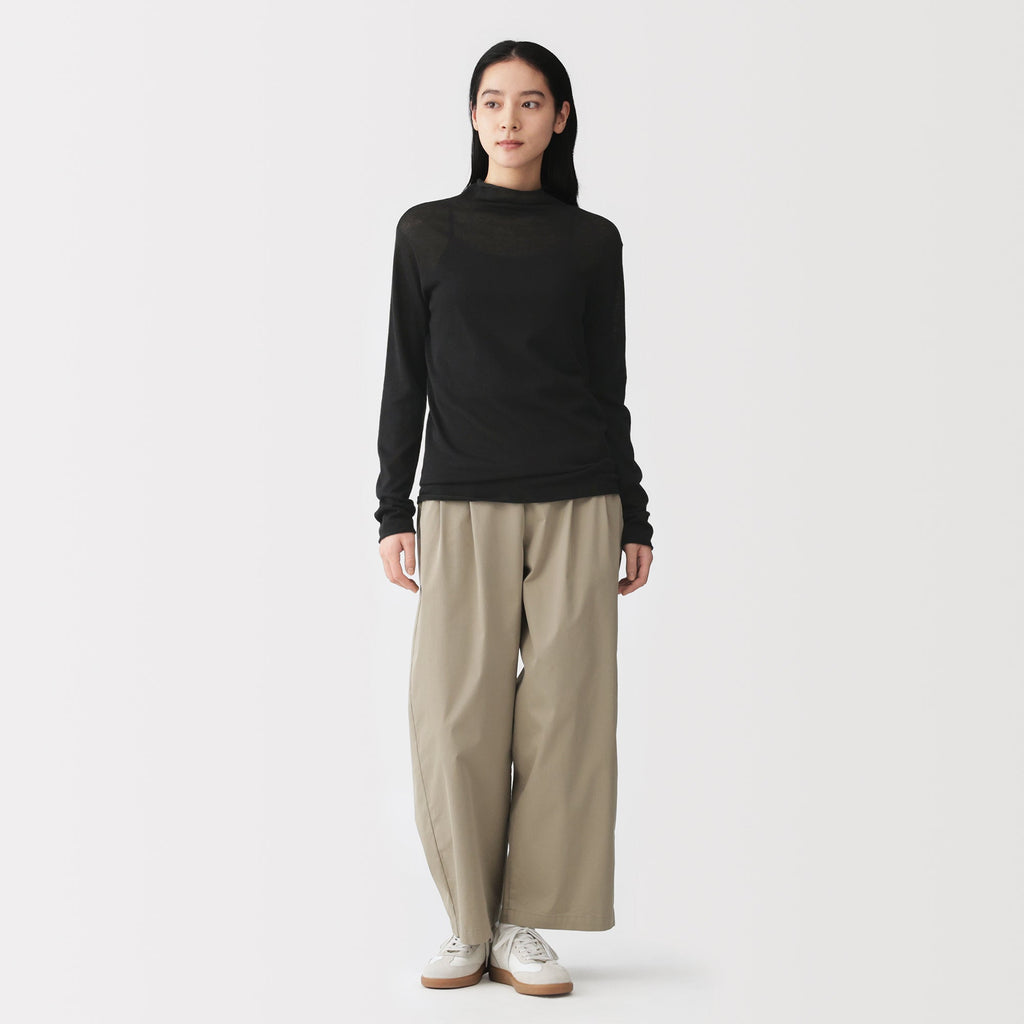 Lyocell Blend Mockneck Sweater