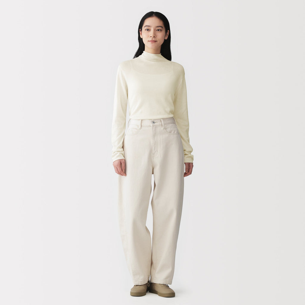 Lyocell Blend Mockneck Sweater